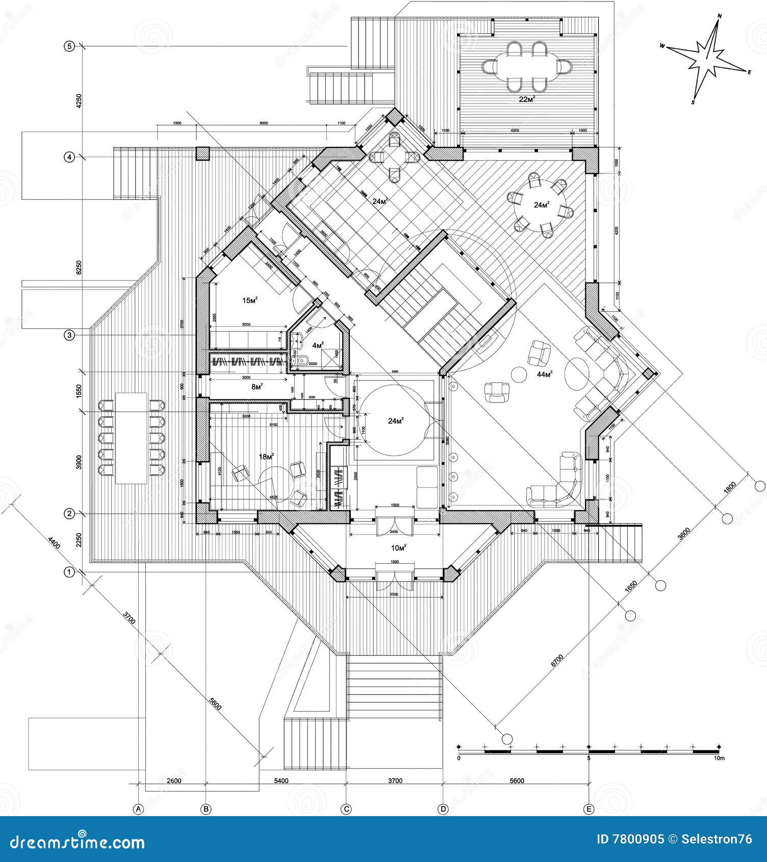 House - Architecture Plan Royalty Free Stock Photo - Image: 7800905