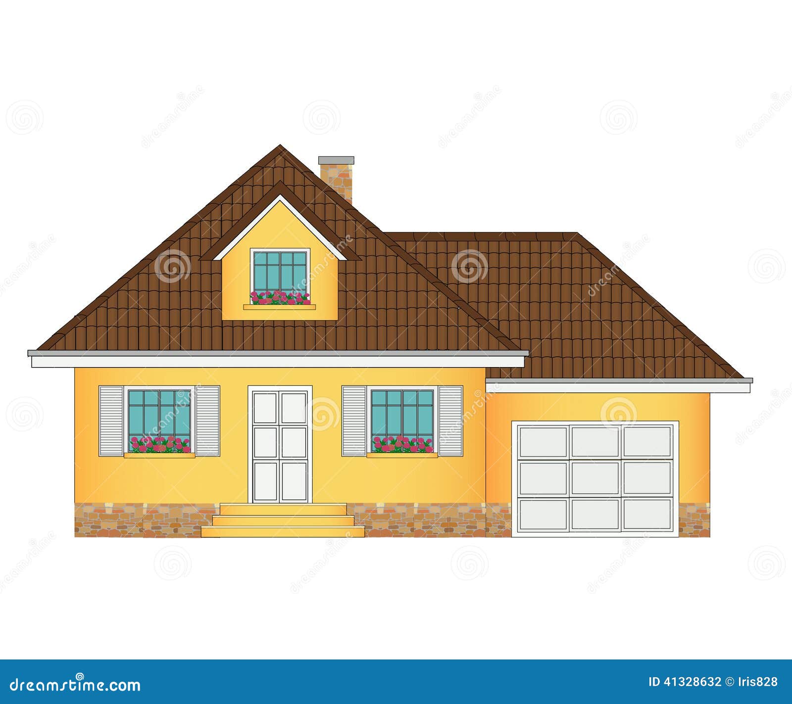 house garage illustration white background 41328632