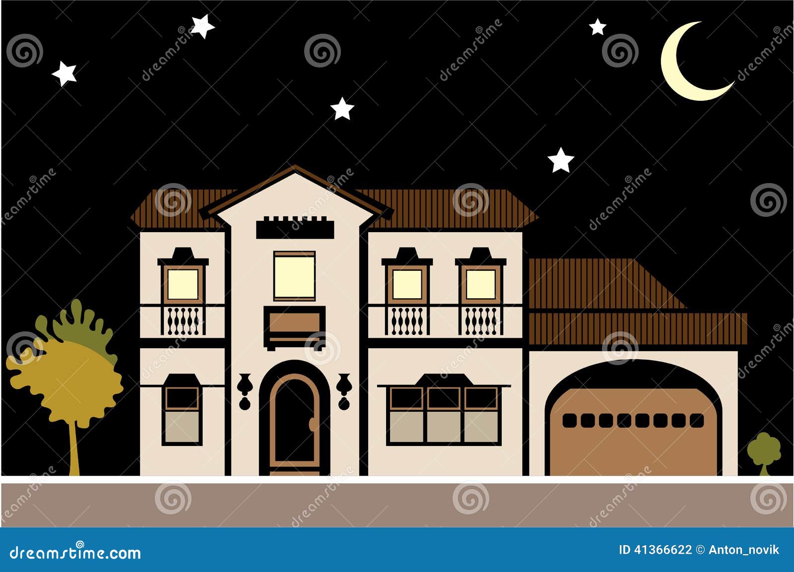 house at night clipart - photo #3