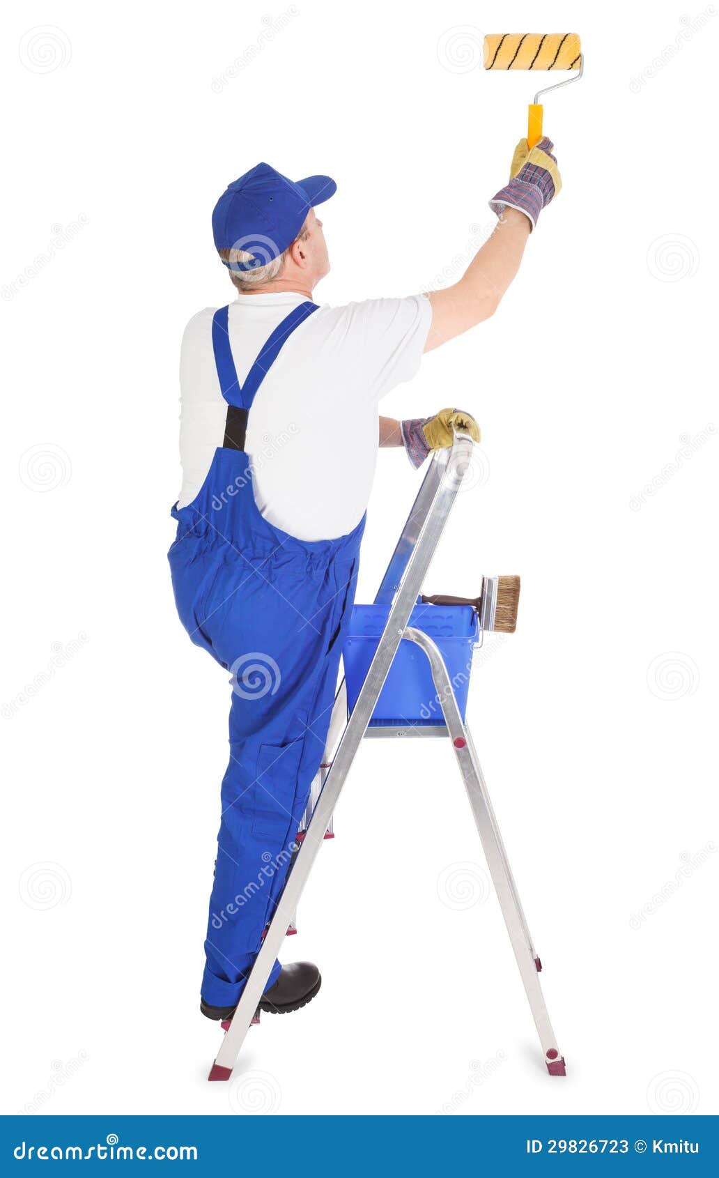 House Painter On The Ladder Stock Photos - Image: 29826723