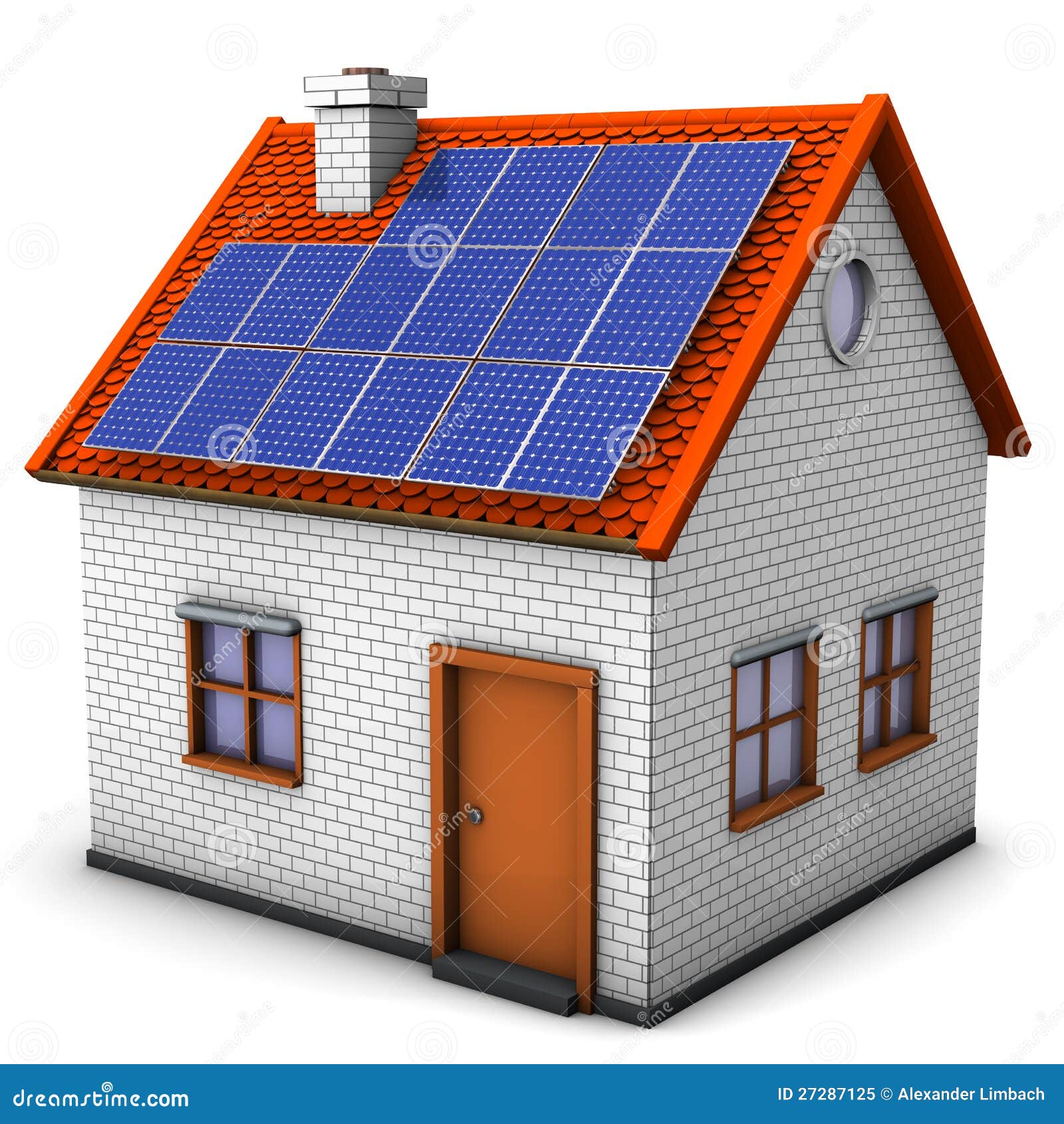 House Solar Panels Royalty Free Stock Photo - Image: 27287125