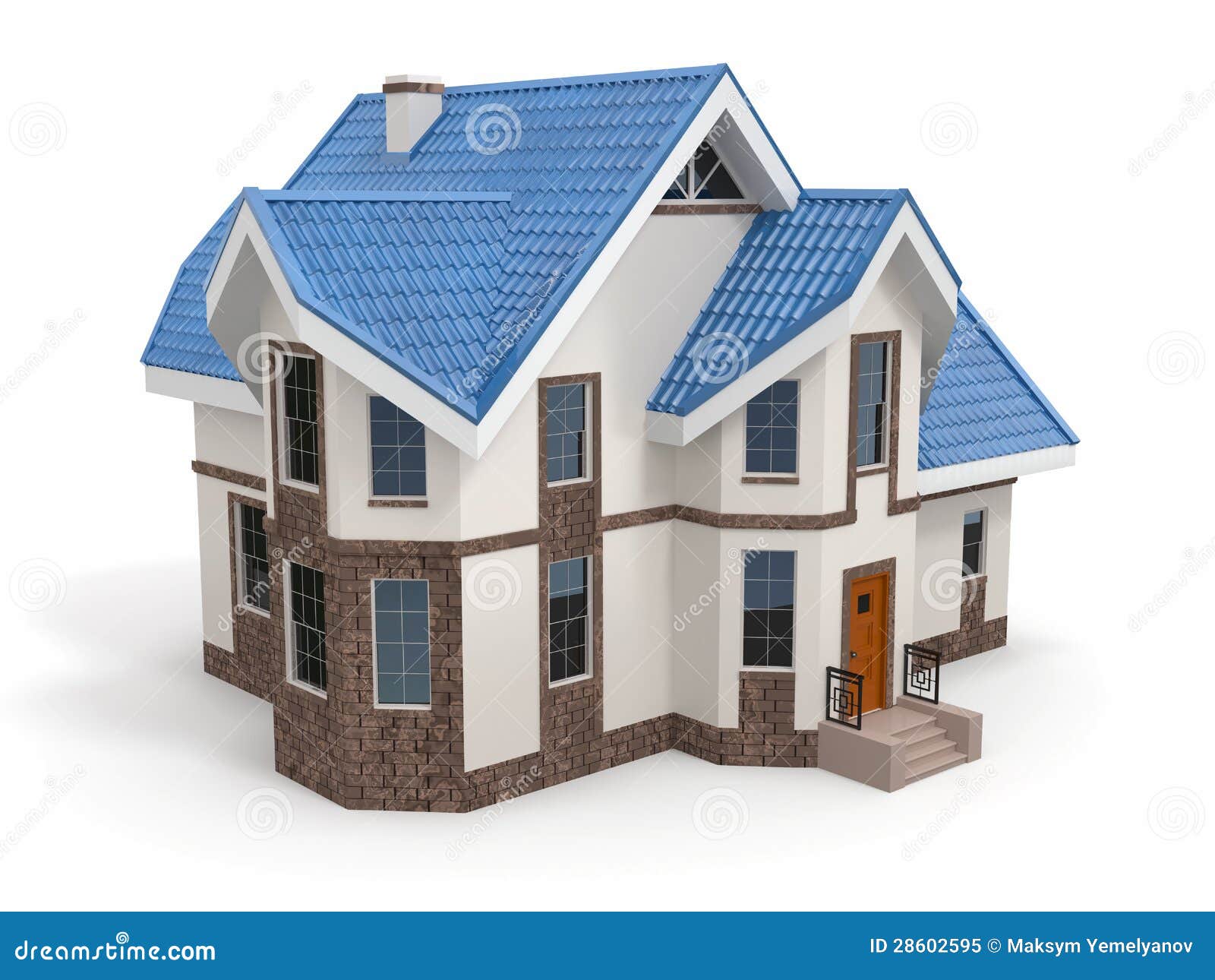 House On White Background Royalty Free Stock Photo - Image: 28602595