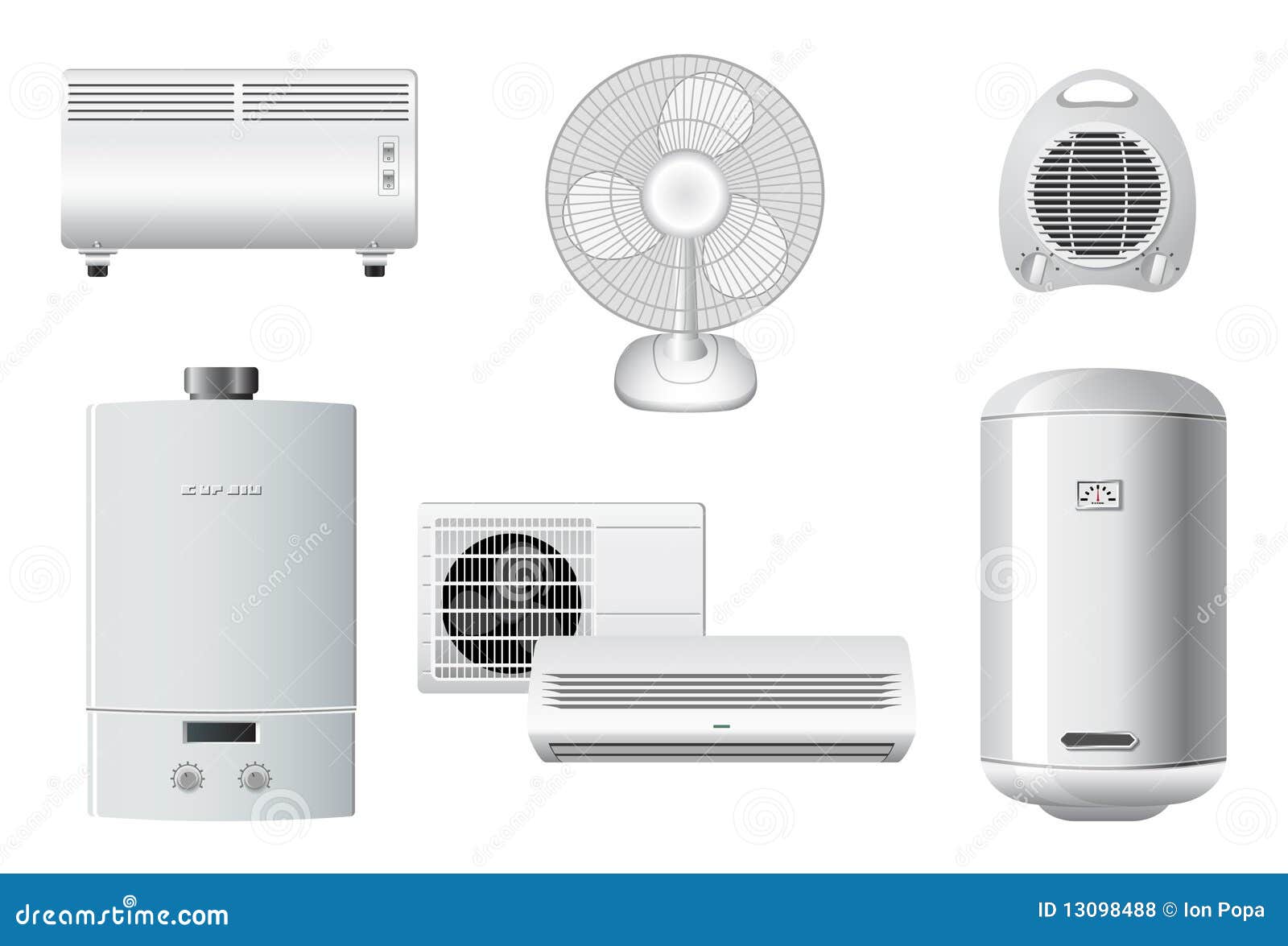 Household Appliances | Heating, Air Conditioning Royalty Free ...