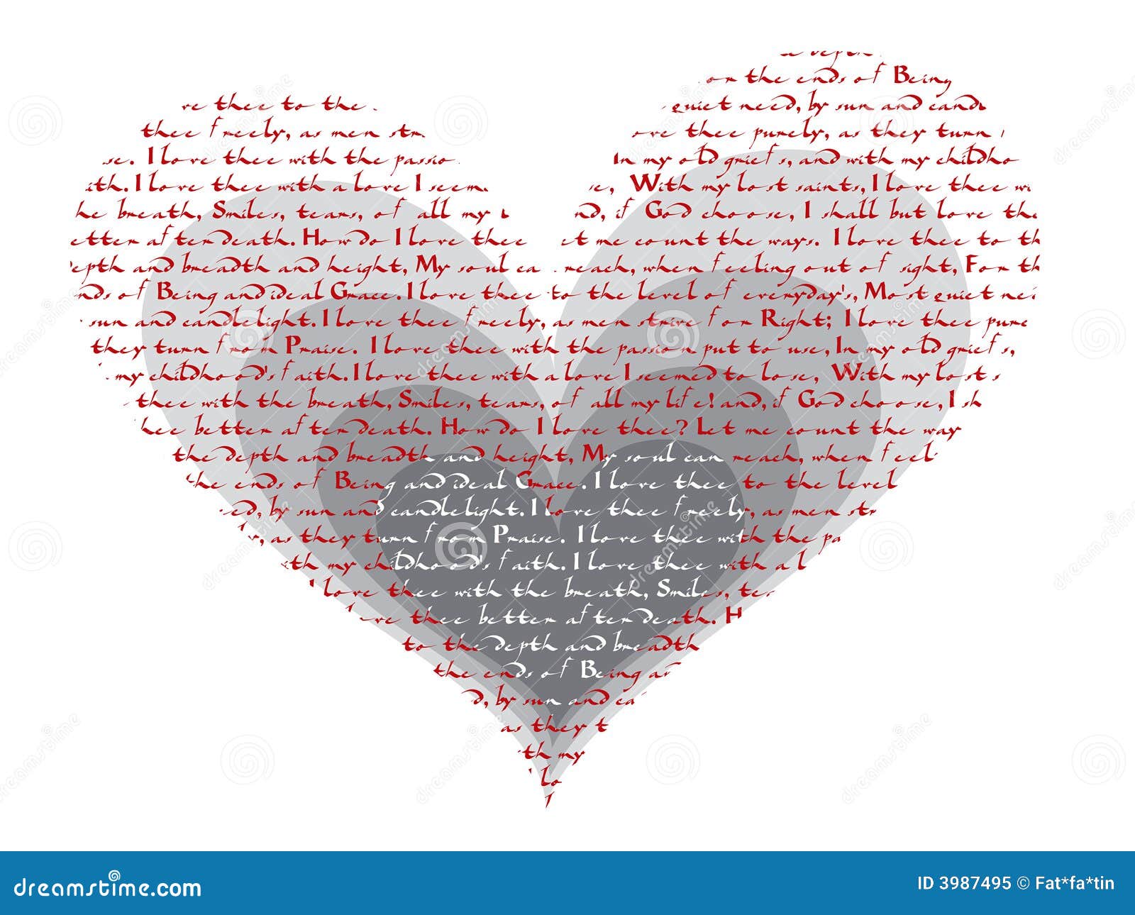 Royalty Free Stock Photo: how do i love thee poem valentine