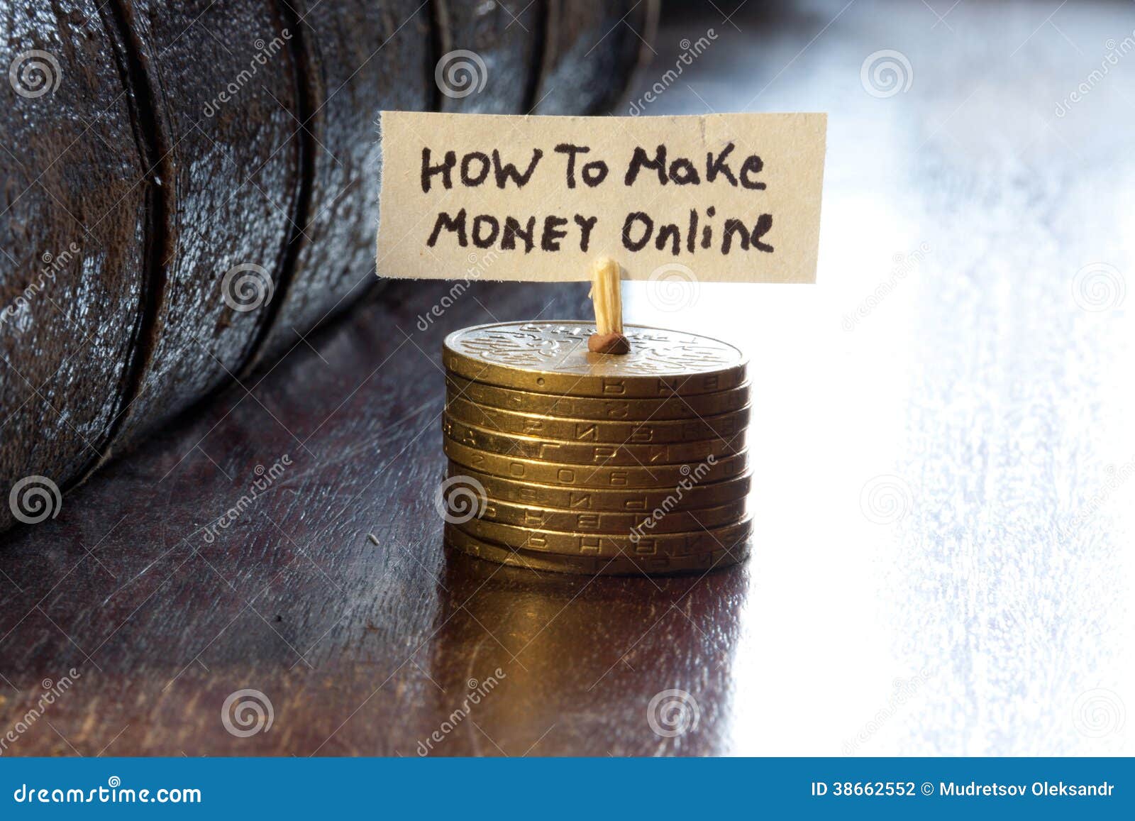 Download this How Make Money Online Concept Coins And Tag picture