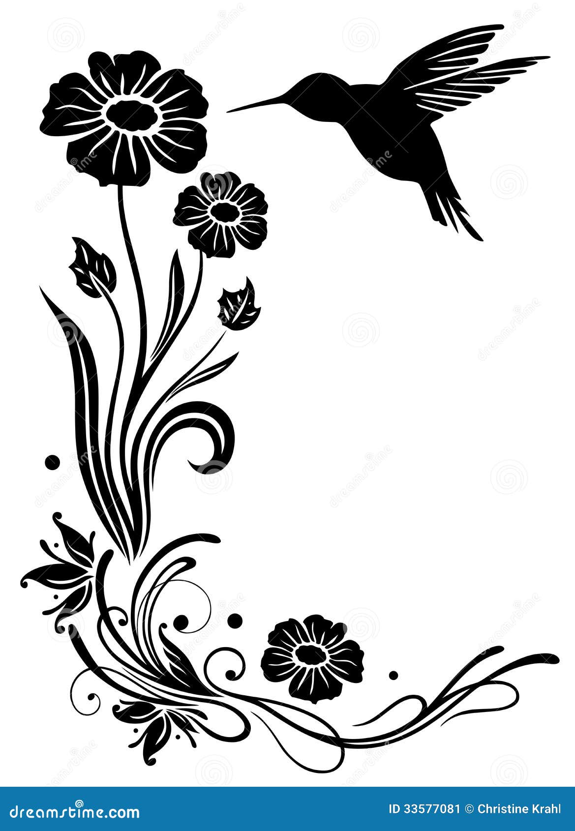free hummingbird clipart black and white - photo #18