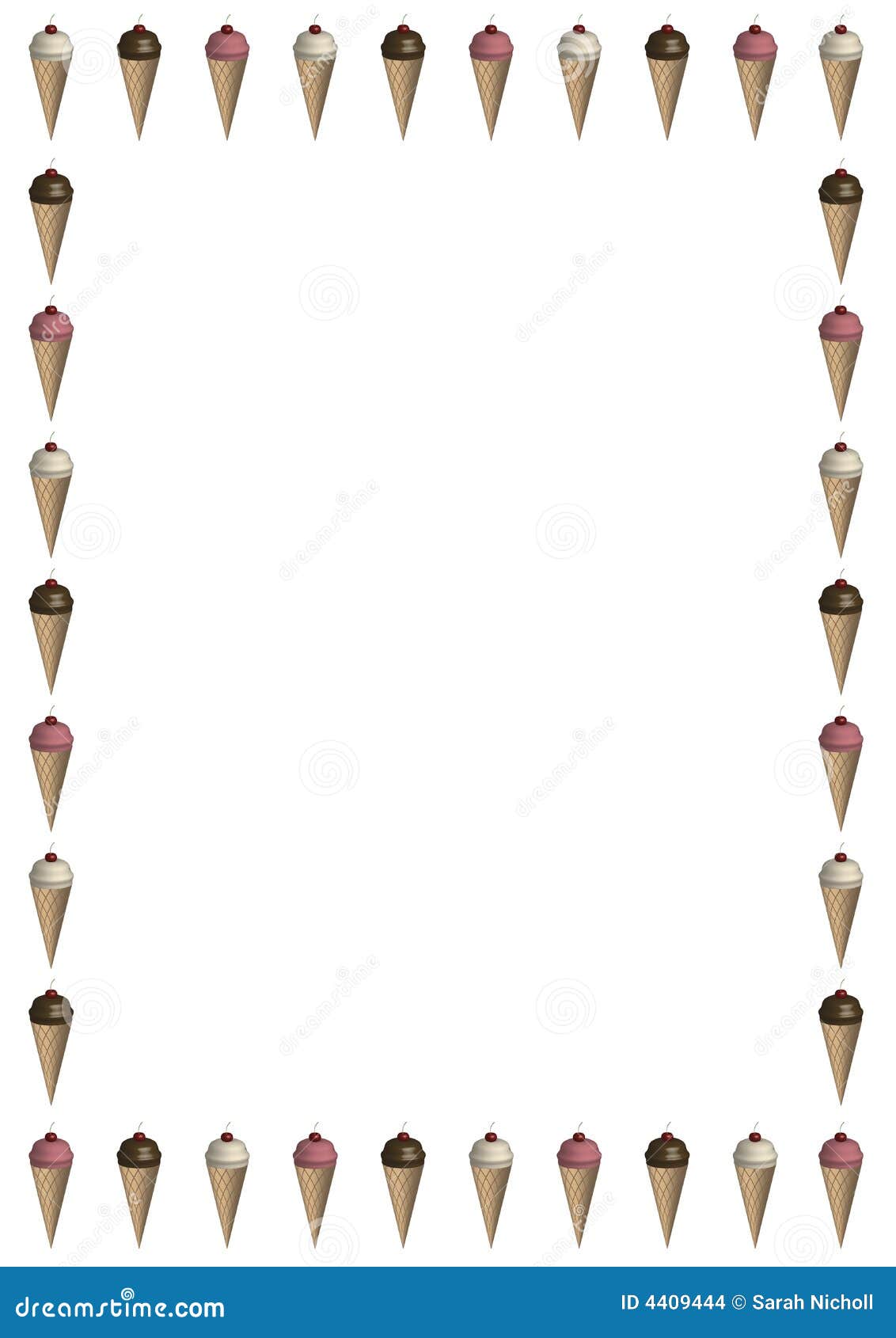 ice cream cone border clip art - photo #6