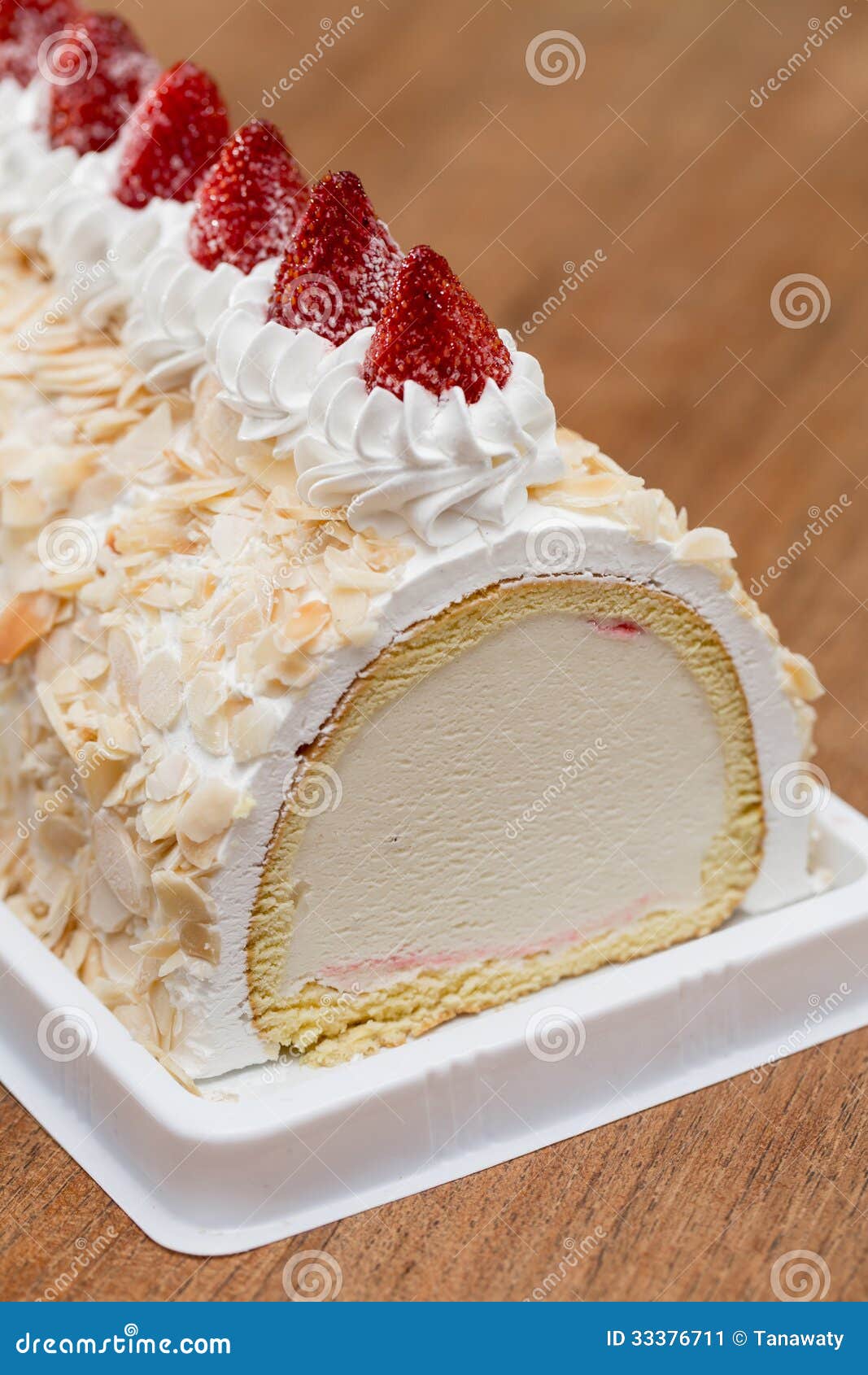 Ice Cream Cake Roll Stock Image - Image: 33376711
