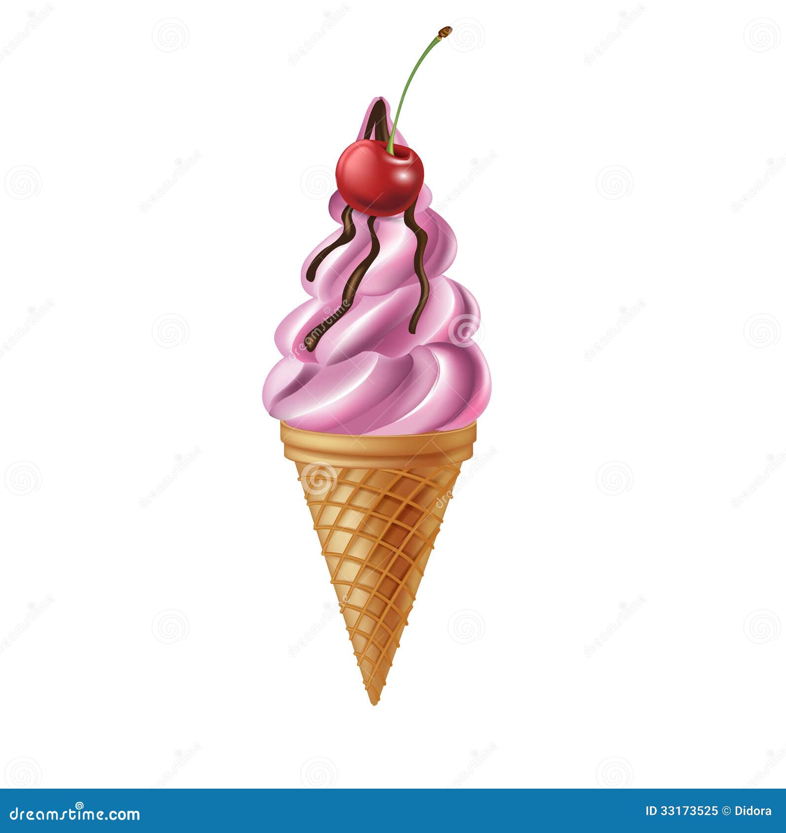 Top 95+ Images ice cream cone with cherry on top Excellent