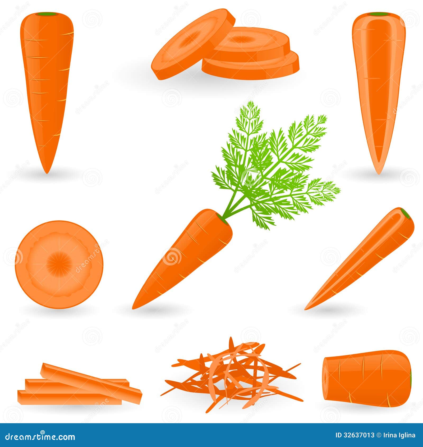 Icon Set Carrot Stock Photos Image 32637013
