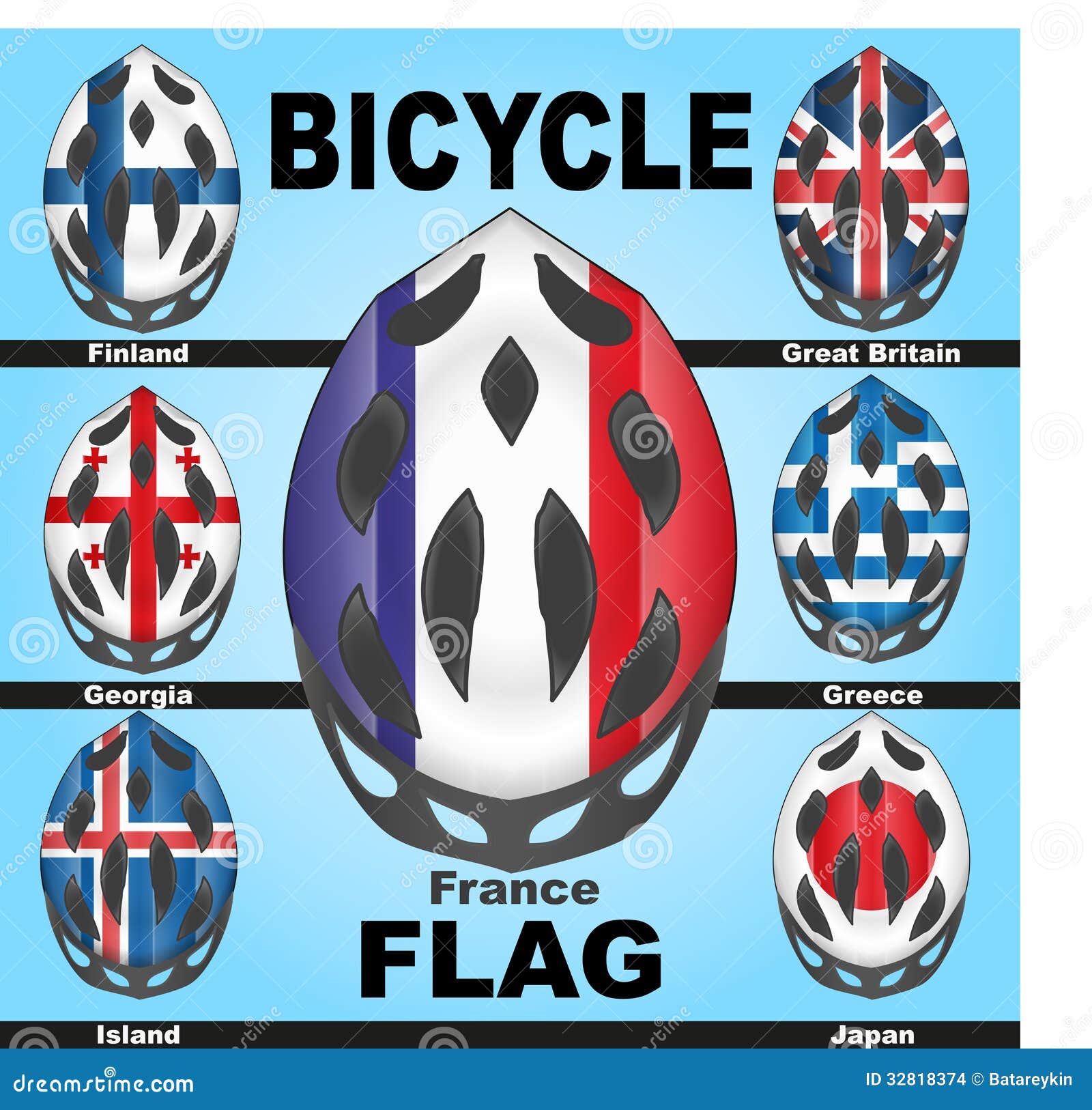  - icons-bicycle-helmets-flags-countries-painted-colors-different-32818374