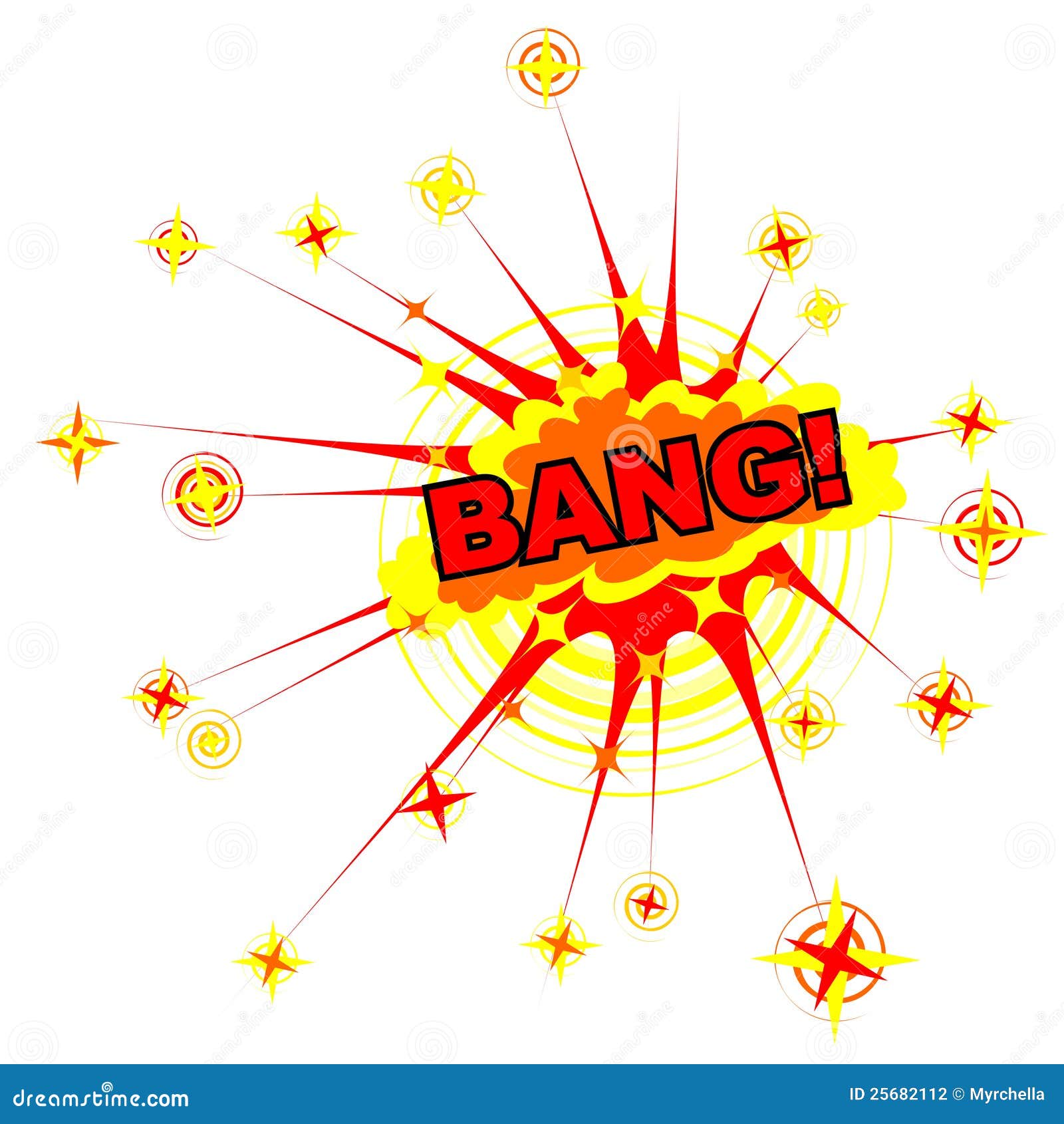 Illustrated Cartoon Explosion Stock Photography - Image: 25682112