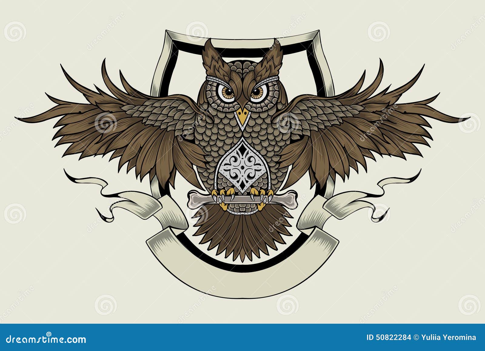 Illustration Of An Owl Stock Vector - Image: 50822284