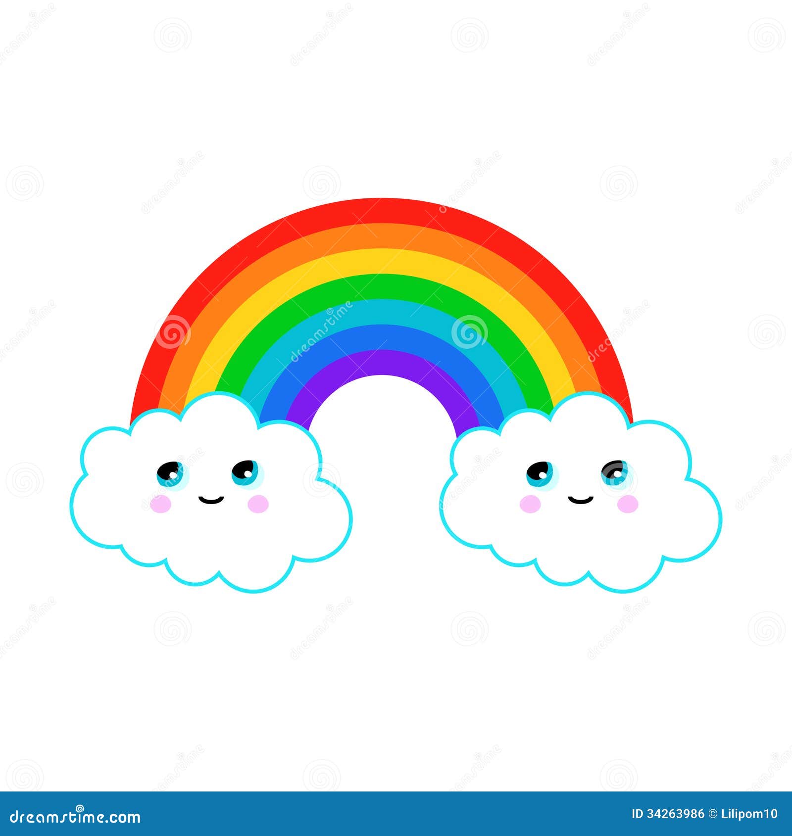 clipart rainbow with clouds - photo #40