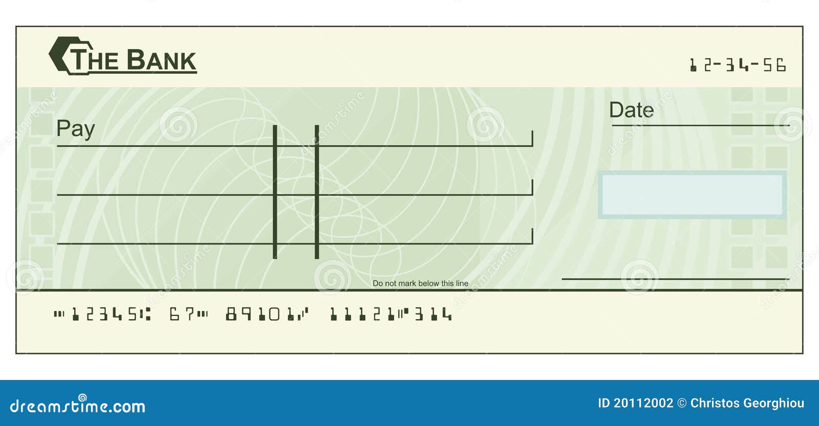 Fotografía de archivo: Ilustración del cheque en blanco