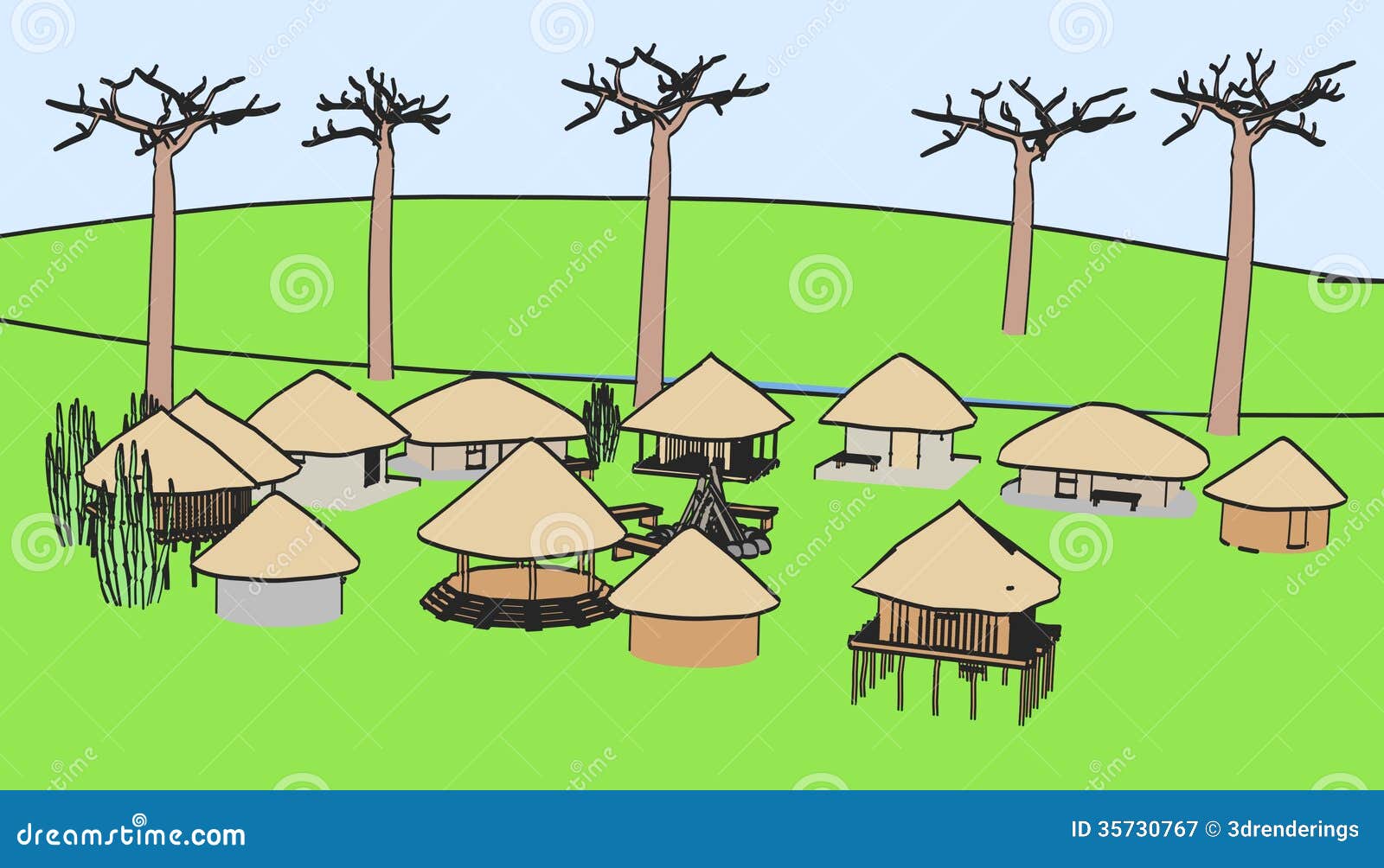 african village clipart - photo #4