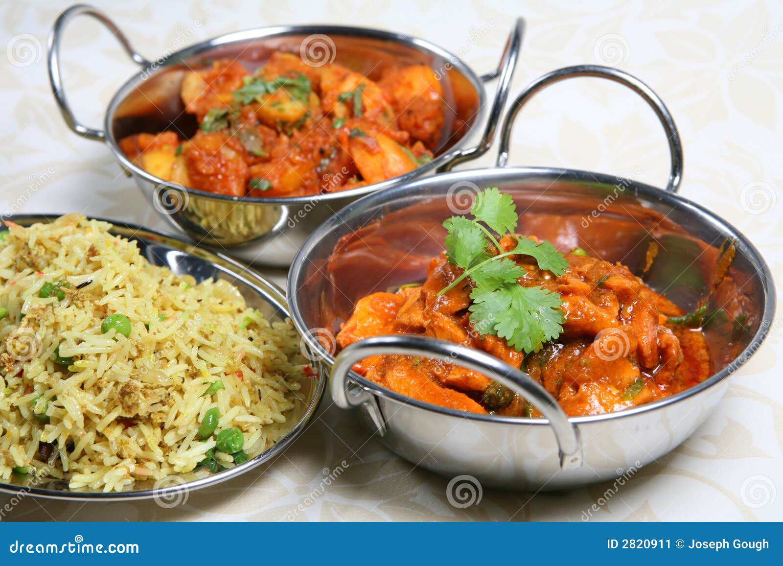 Indian Curry Dinner Meal Stock Image  Image: 2820911