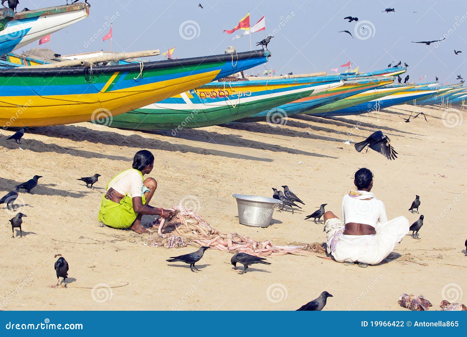 Editorial Photography: Indian traditional boats on the beach