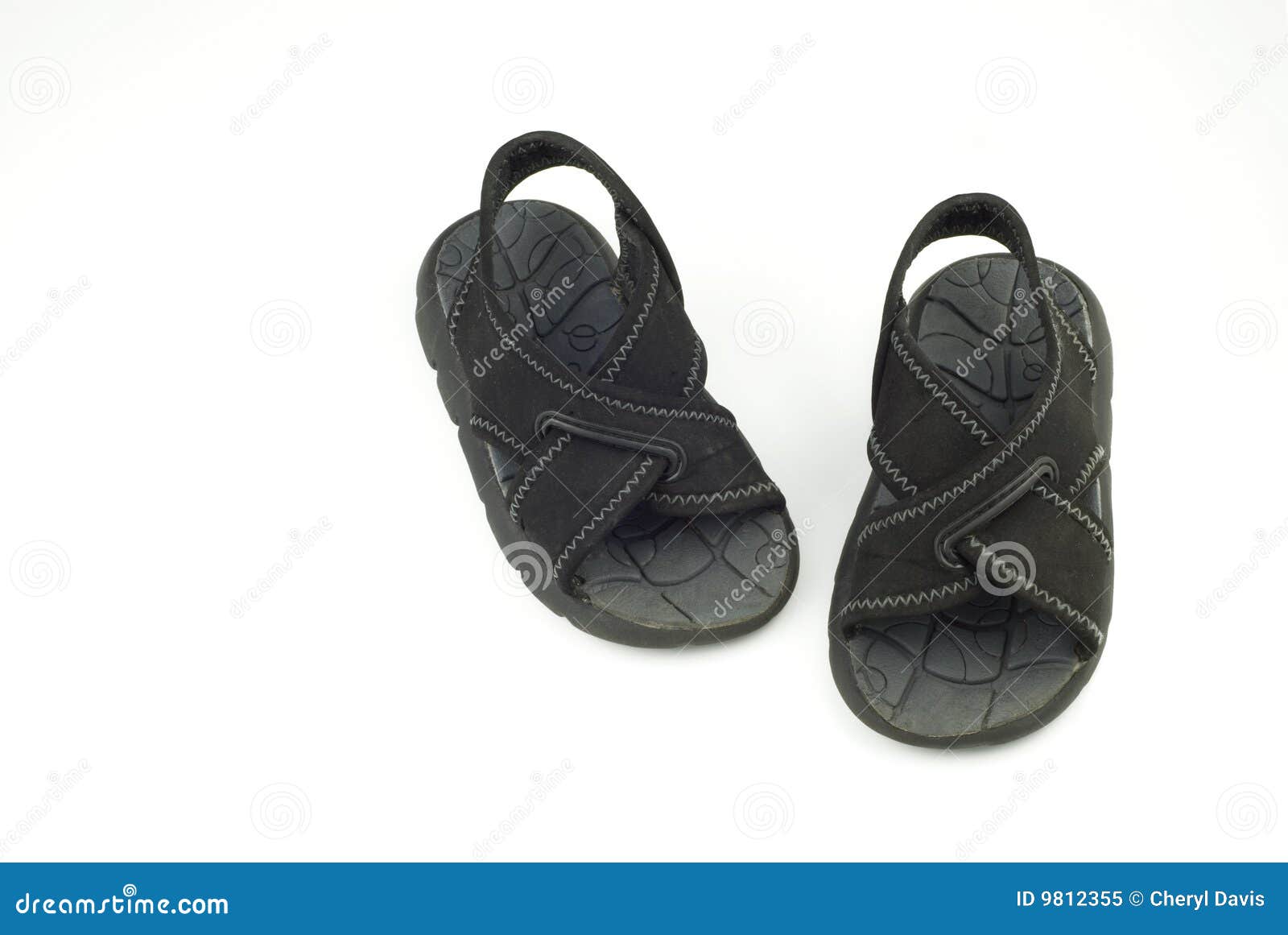 Infant Black Sandals For Boy Royalty Free Stock Photo - Image: 9812355