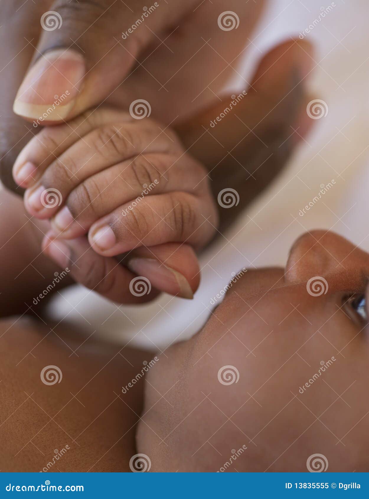 Infant Grabbing Mother's Finger Royalty Free Stock Photo ...