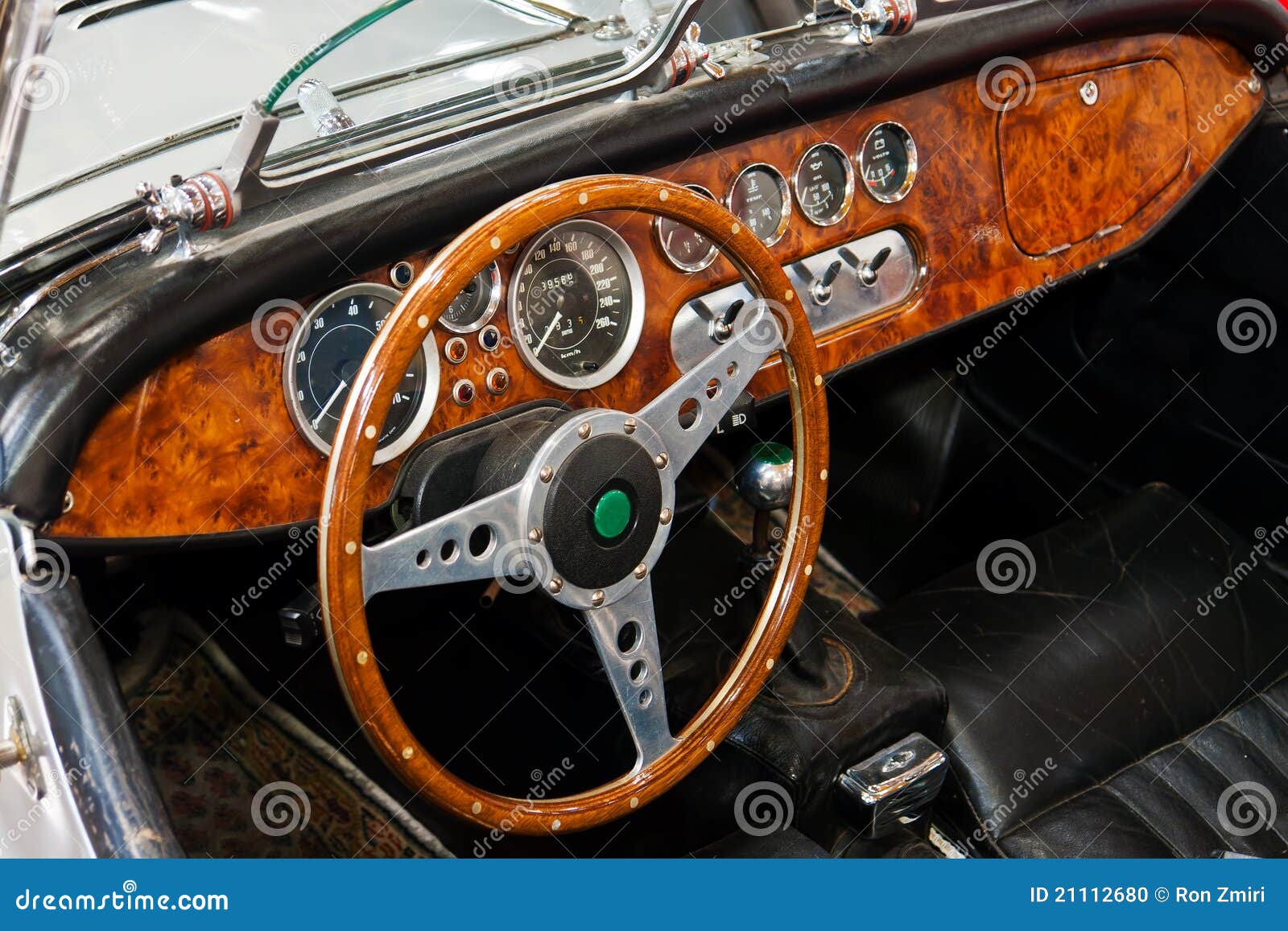Interior And Dashboard On A Vintage Sports Car Stock Photo  Image 