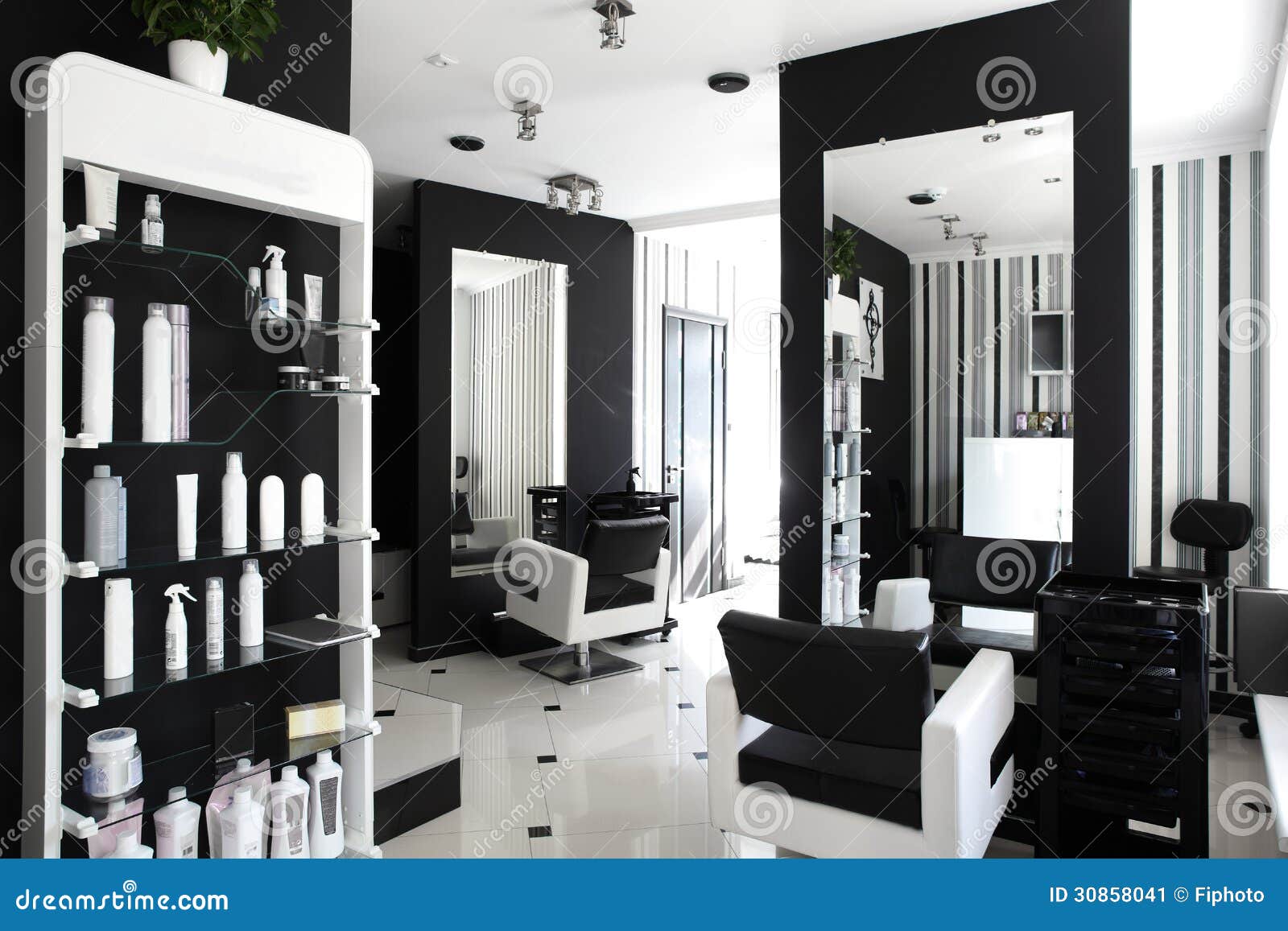 Interior Of Modern Beauty Salon Stock Image - Image: 30858041