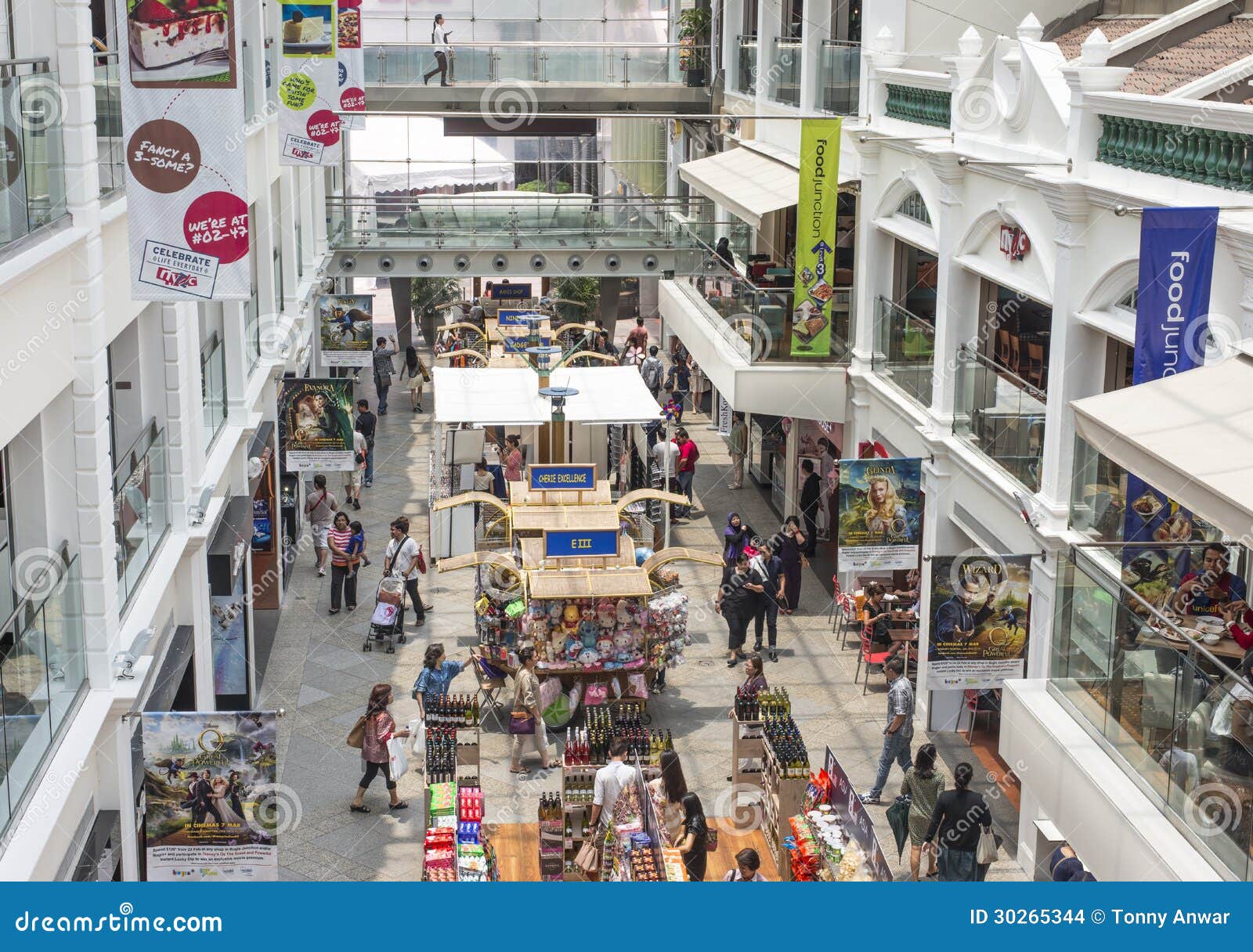 Interior of Singapore Bugis junction shopping mall. Photo was taken on 