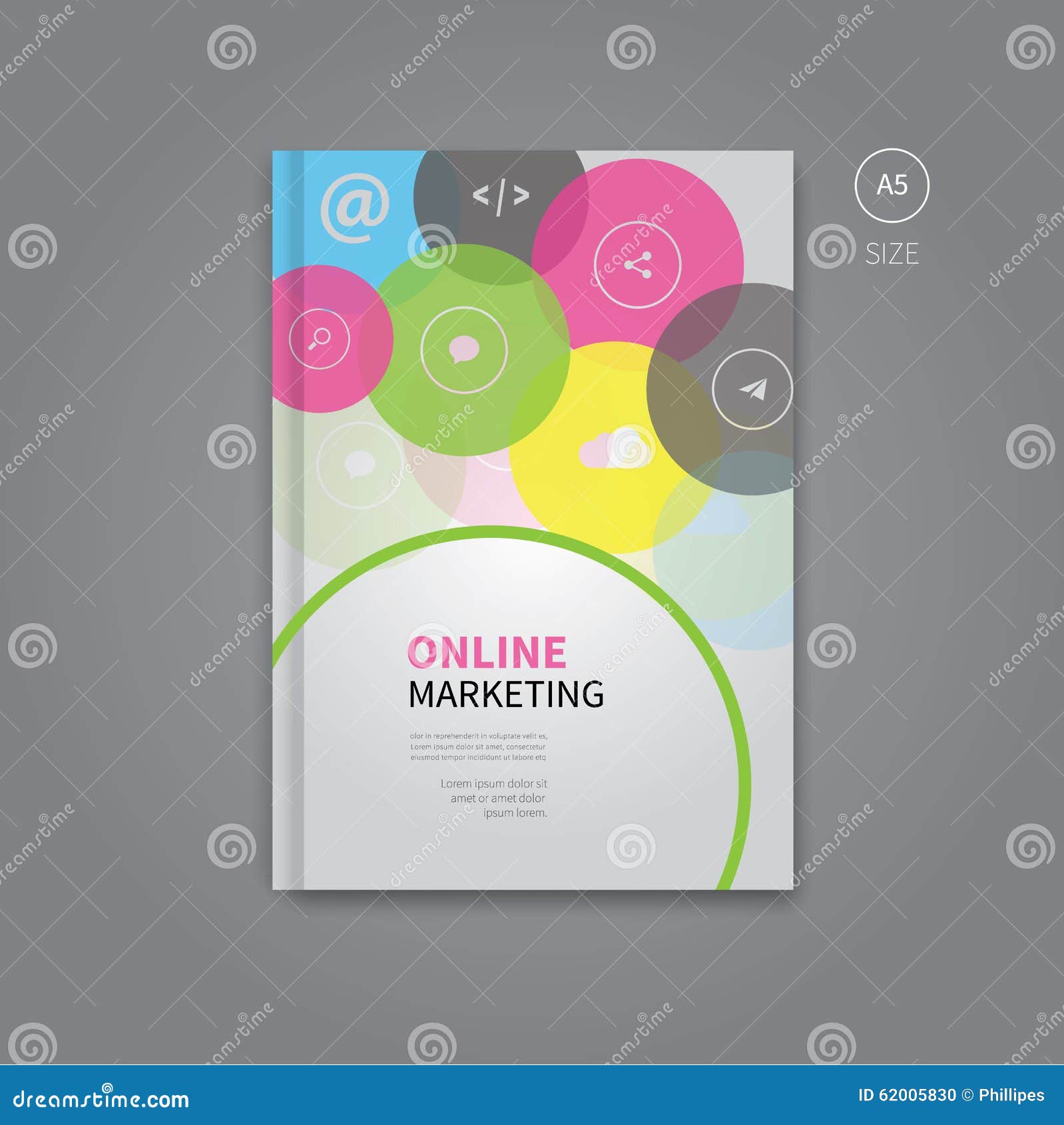 Internet Marketing Book Template Stock Illustration - Image: 62005830