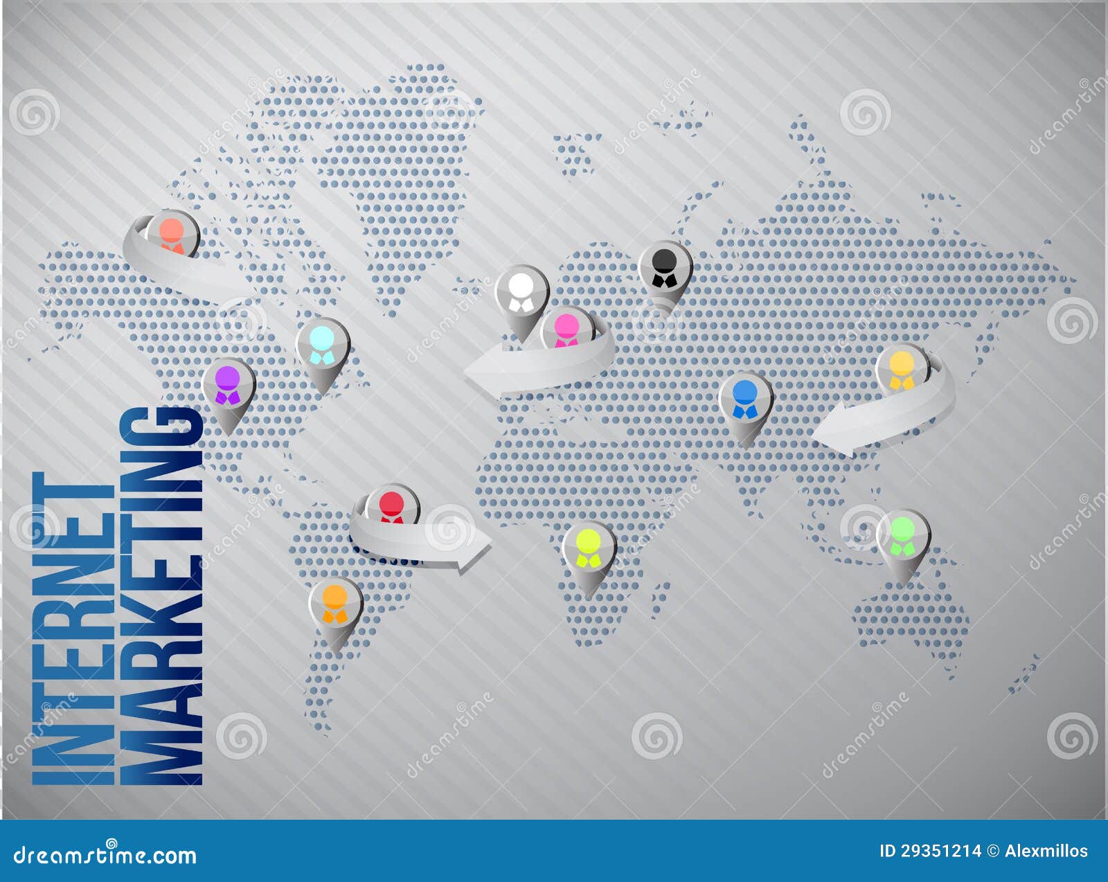 Internet Marketing Global Network Stock Images - Image: 29351214