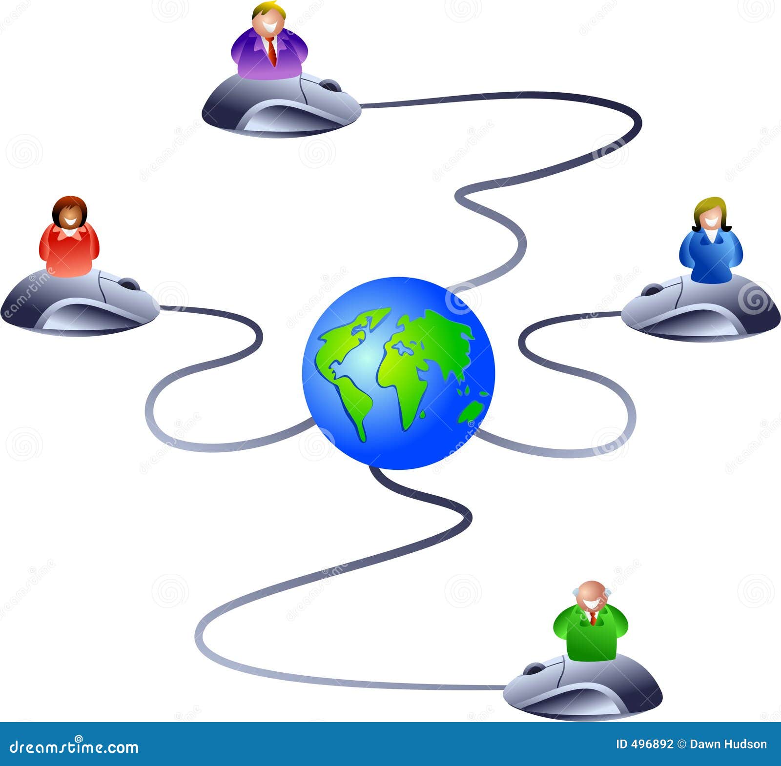 Network of business people logging onto the world wide web  icon 
