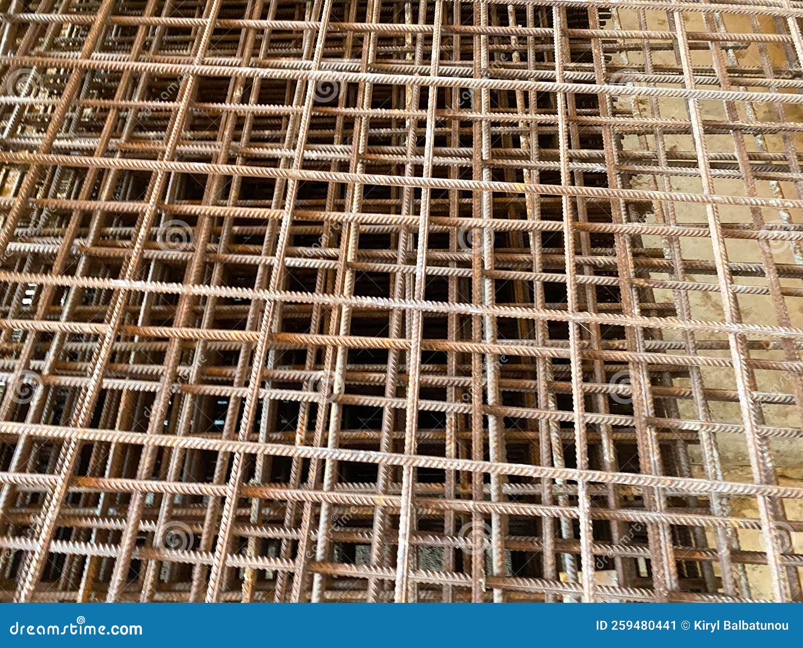 Iron Rusty Bars Of Wire Reinforcement For Building Houses And Producing