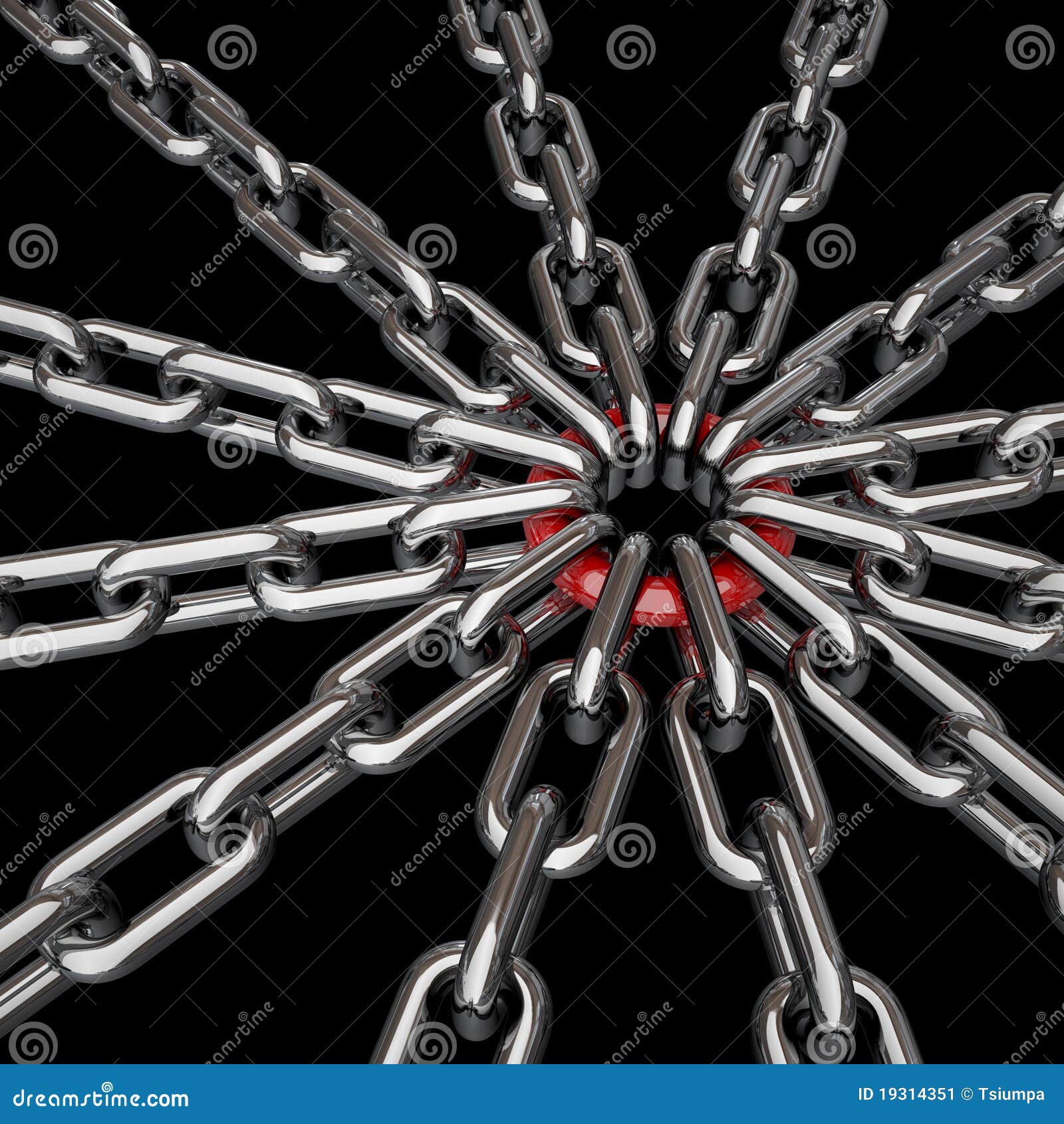 Isolated Chains On A Black Background Stock Image Image 19314351