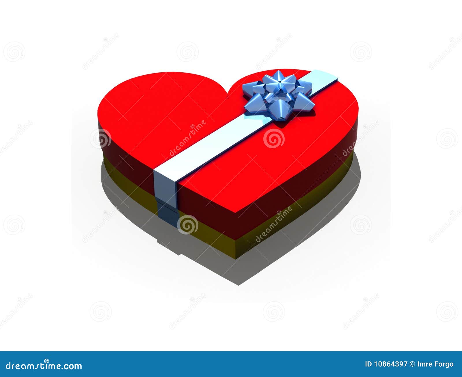 Royalty Free Stock Photography: Isolated gift box in form heart