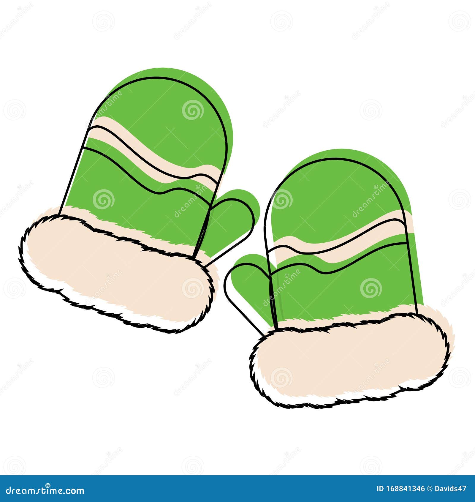 Isolierte Winterhandschuhe Vektor Abbildung Illustration Von Wollen