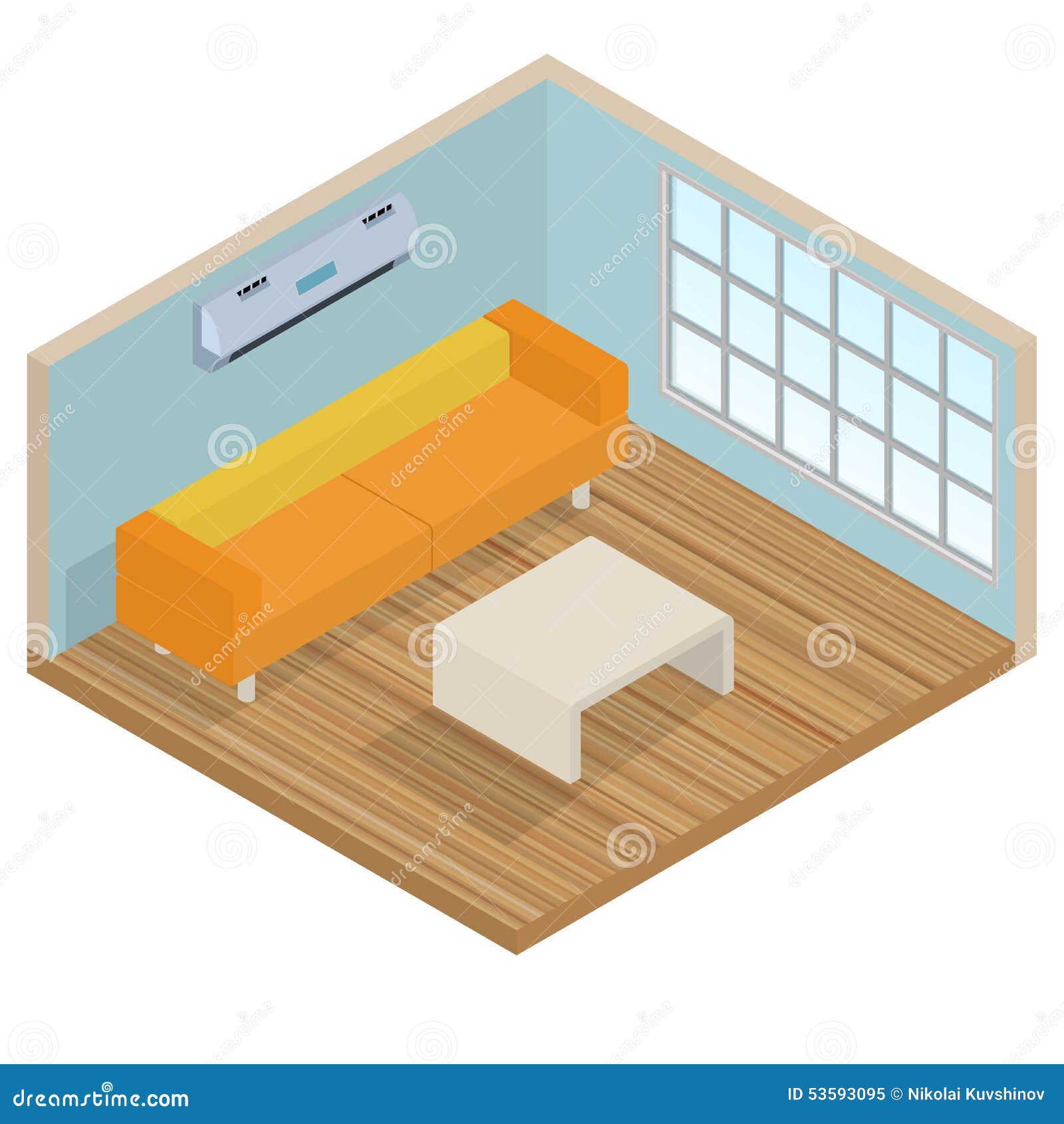 Isometric Interior Lounge Room Stock Vector  Image: 53593095