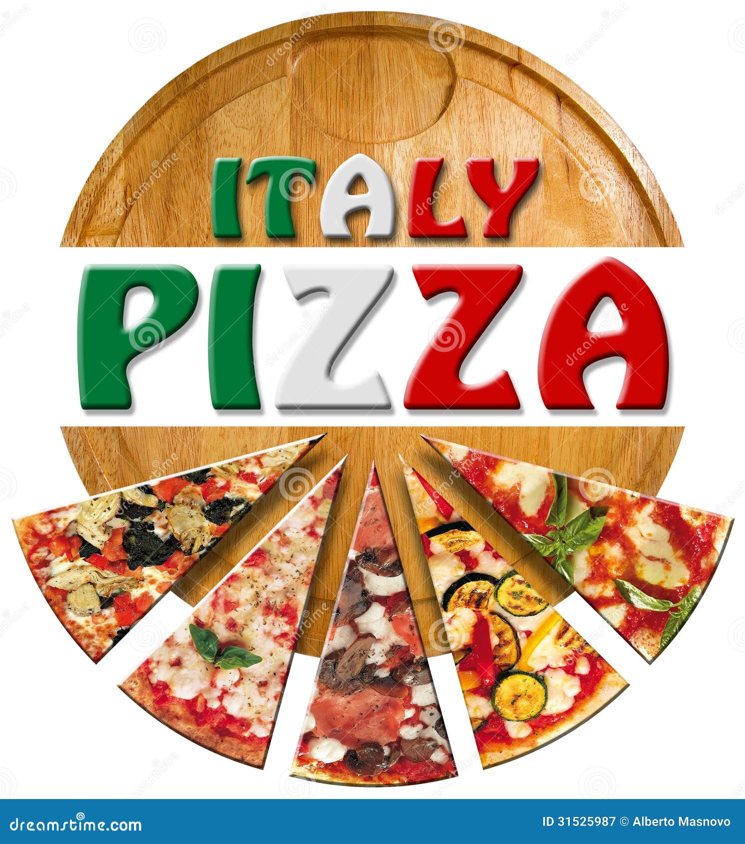 Italy Pizza On The Cutting Board Royalty Free Stock Photography 