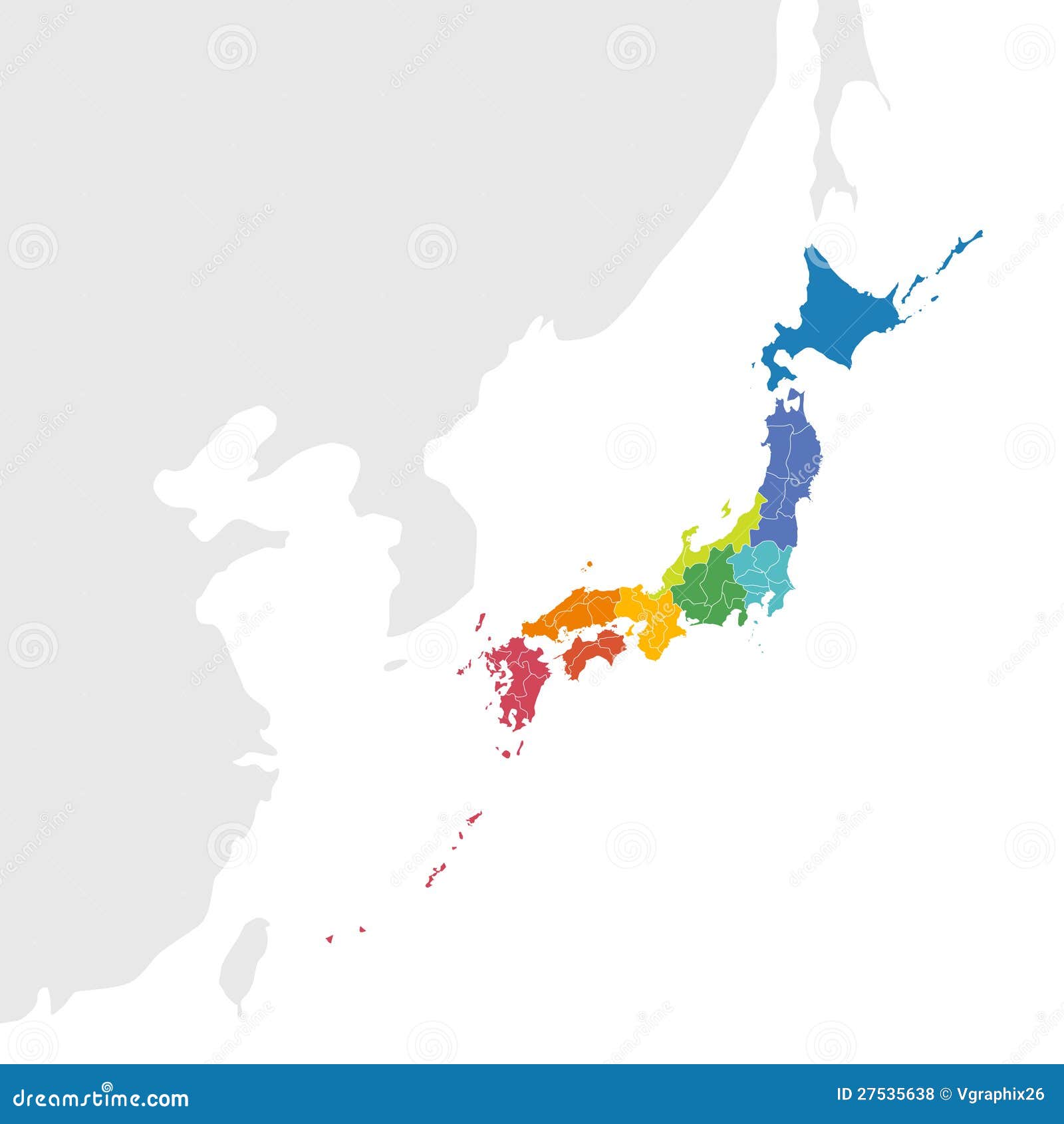 Japan Map Vector Royalty Free Stock Photos - Image: 27535638