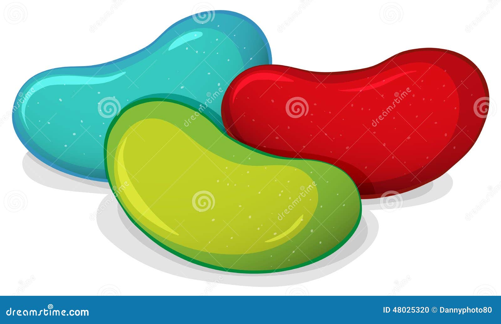 Tasty Colorful Jellybeans On White Background Vector Illustration | CartoonDealer.com #121635968