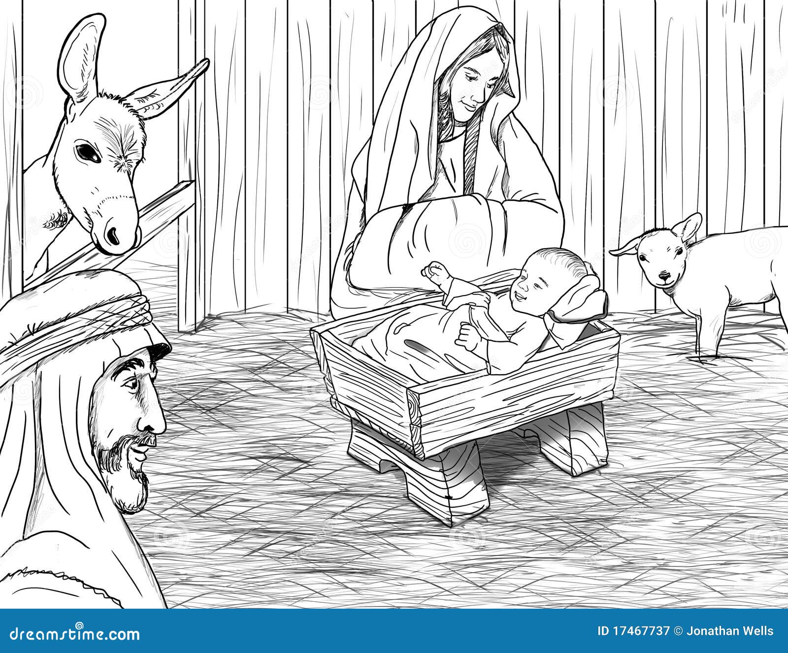 clipart of baby jesus in a manger - photo #46