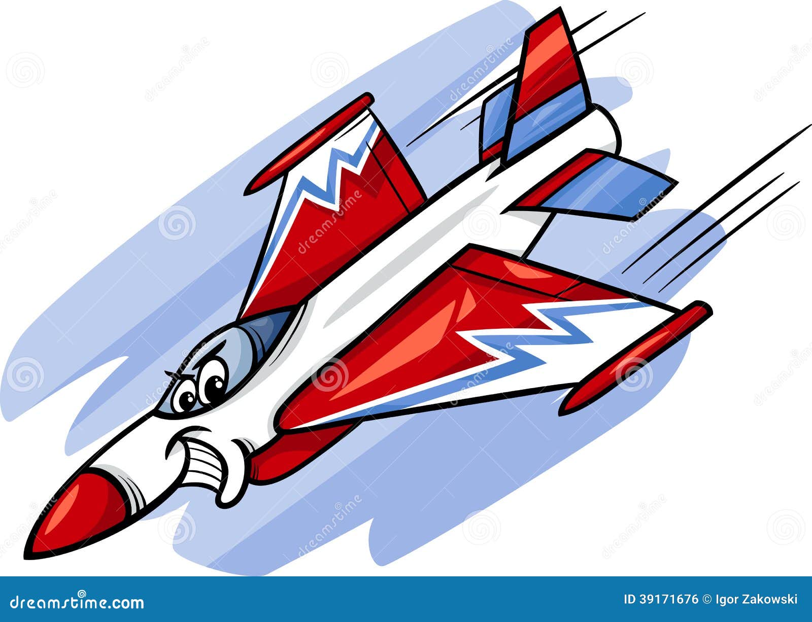 Cartoon Fighter Jet Plane