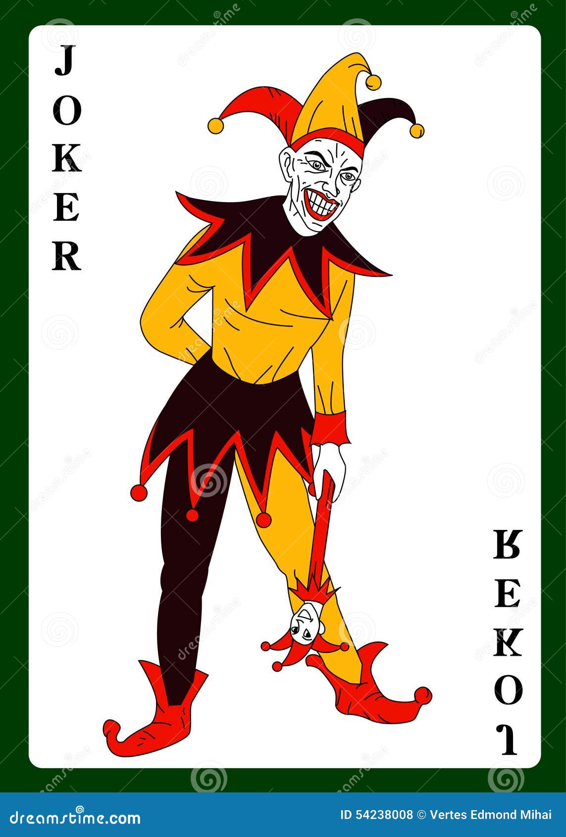 Joker In Colorful Costume Stock Vector - Image: 54238008