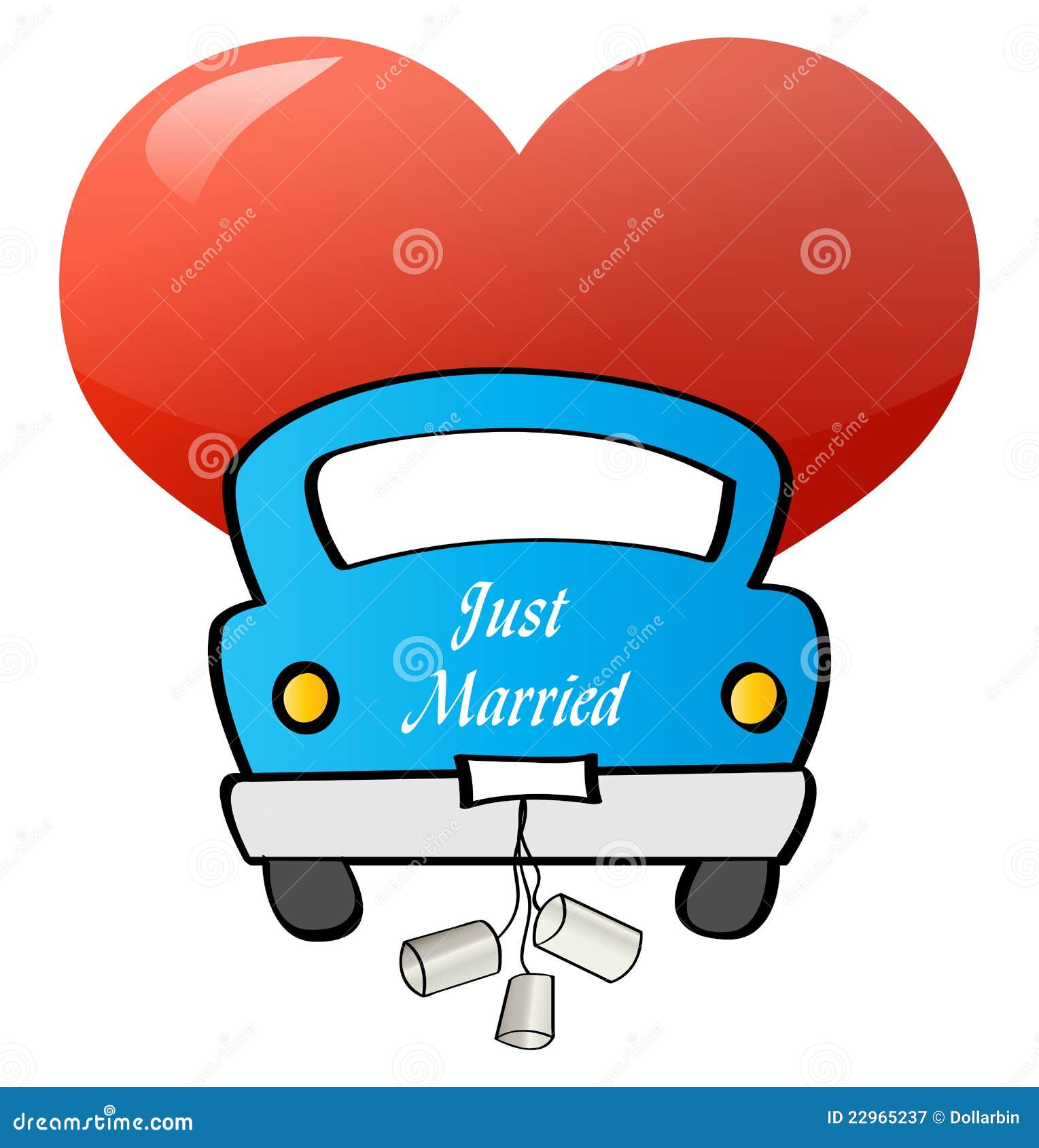 Just Married - Car Royalty Free Stock Photography - Image: 22965237