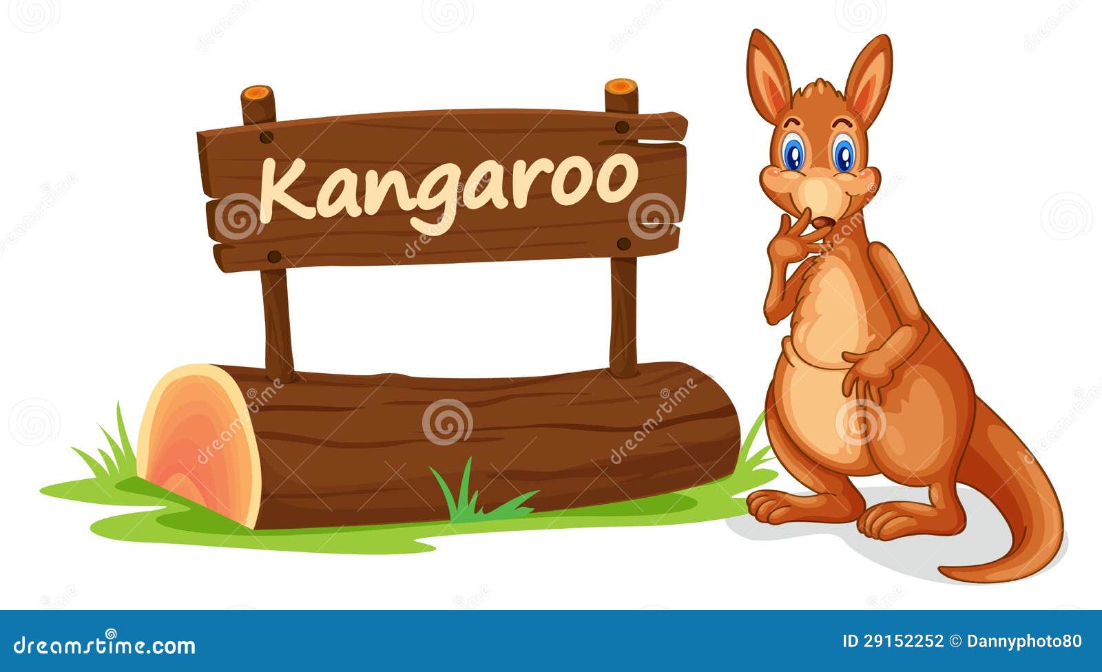 Kangaroo And Name Plate Stock Photography Image 29152252