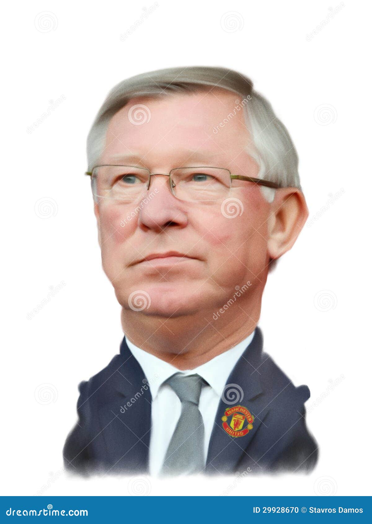 Karikatur Sir-Alex Ferguson Redaktionelles Bild