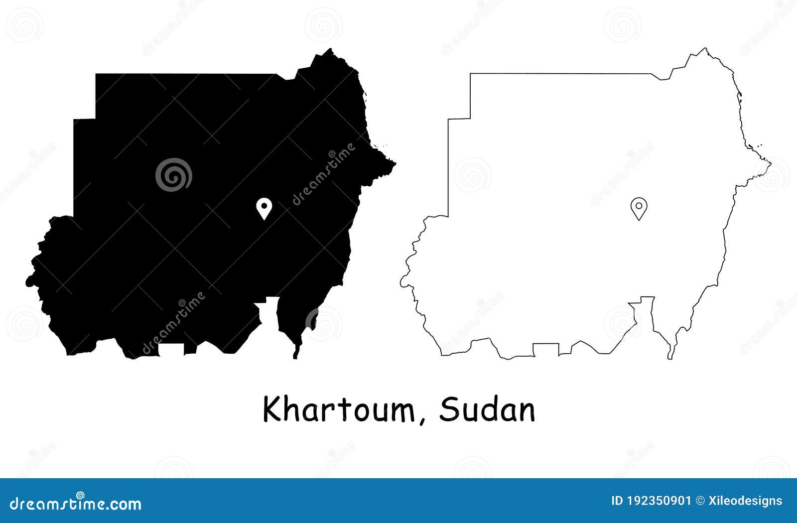 Khartoum Sudan Detailed Country Map With Location Pin On Capital City