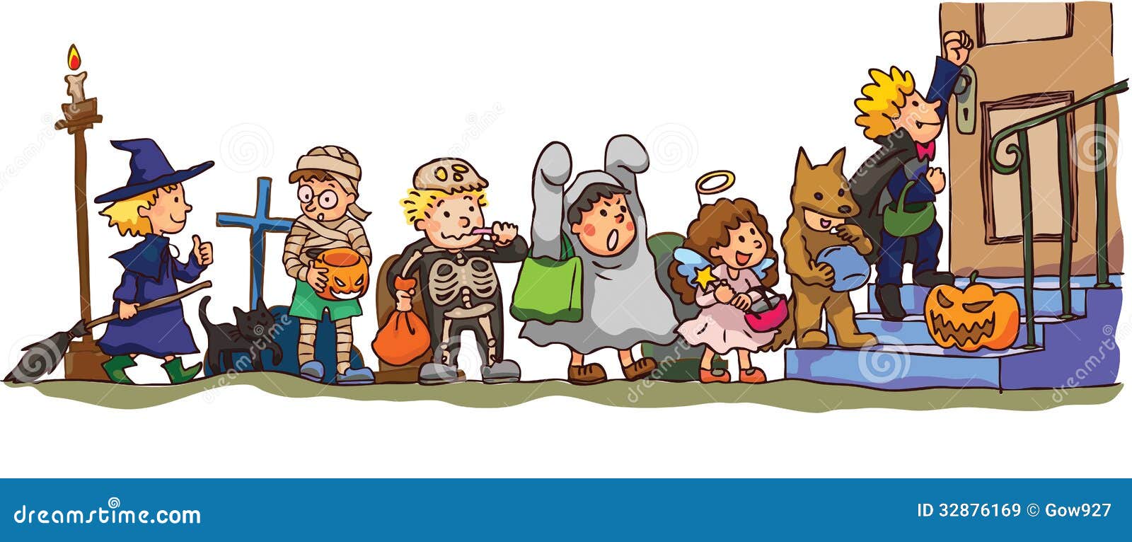 clipart halloween trick or treaters - photo #43