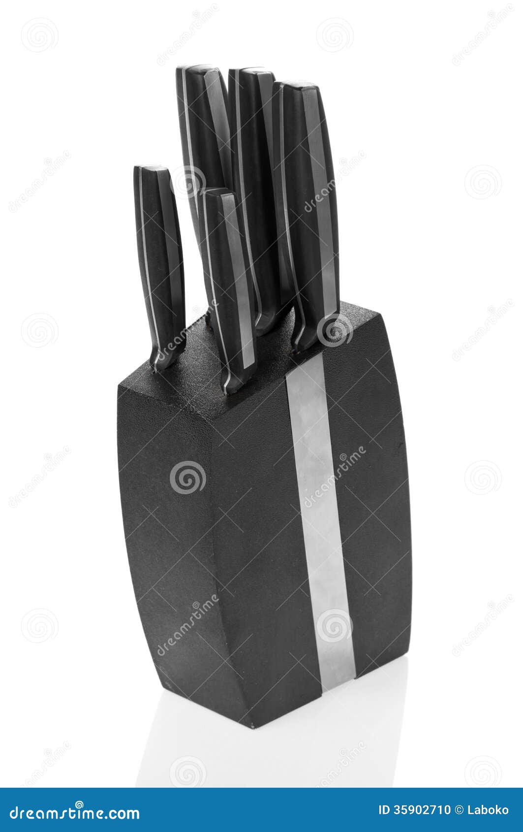 Knife Block Isolated On White Stock Photo - Image: 35902710