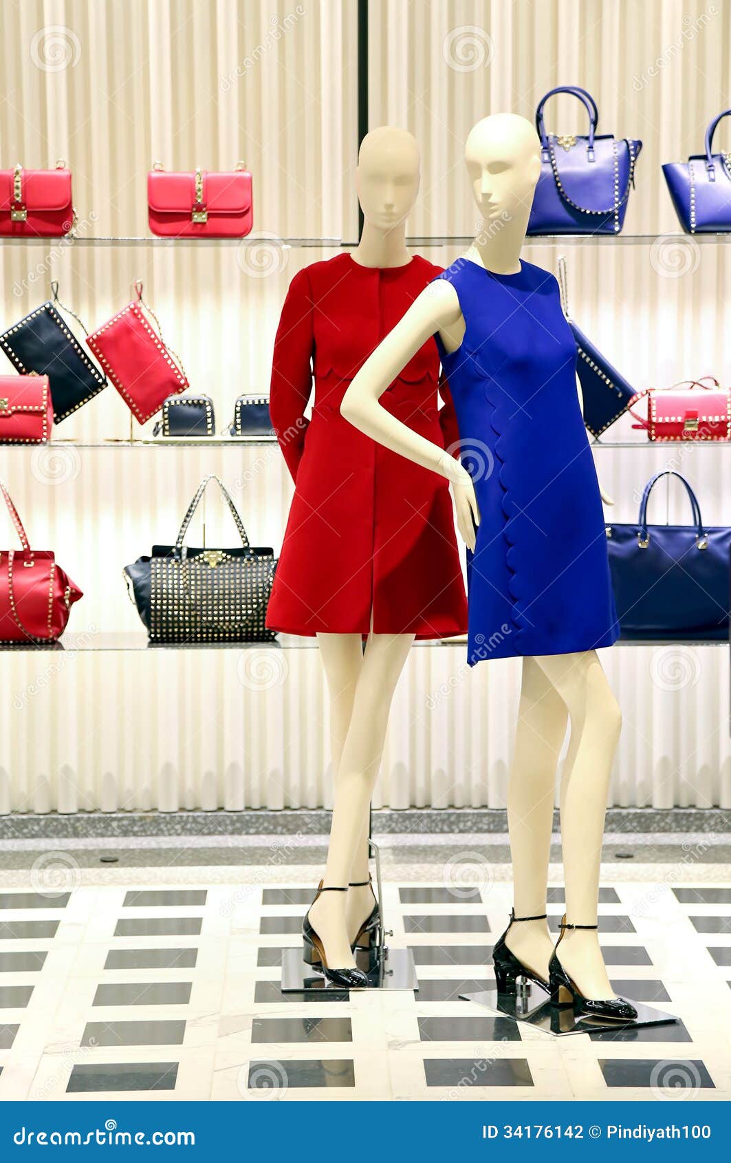 Clothing store mannequins