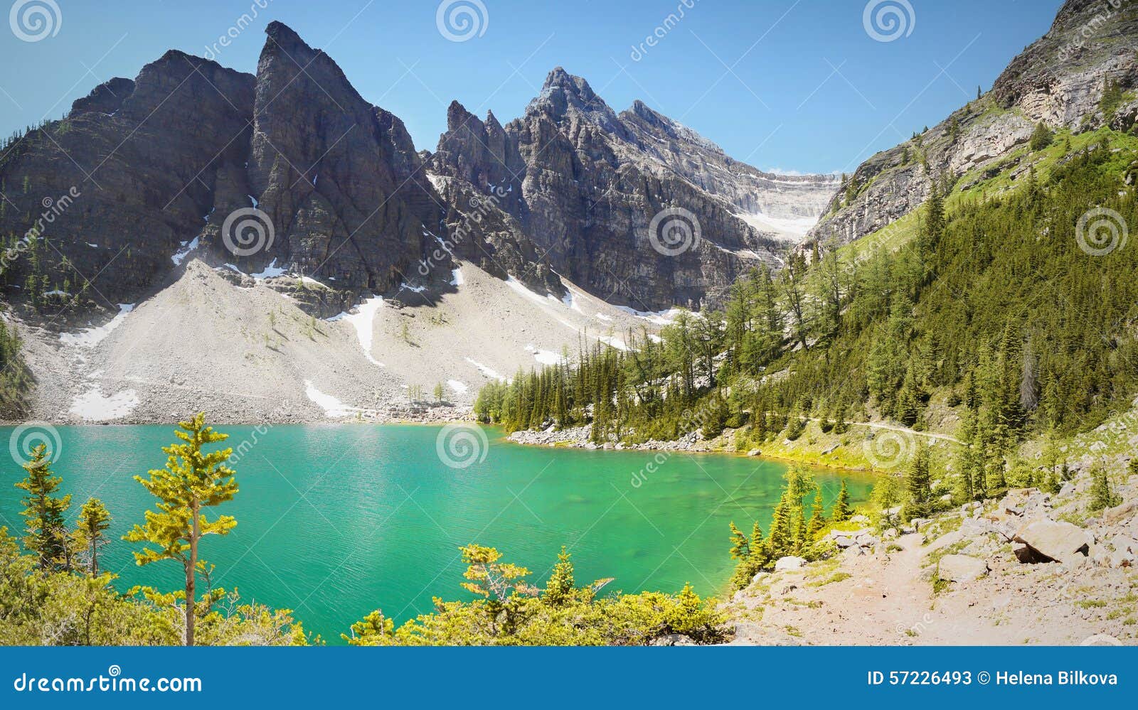  Lake Louise to the Big Beehive summit. Banff National park, Canada