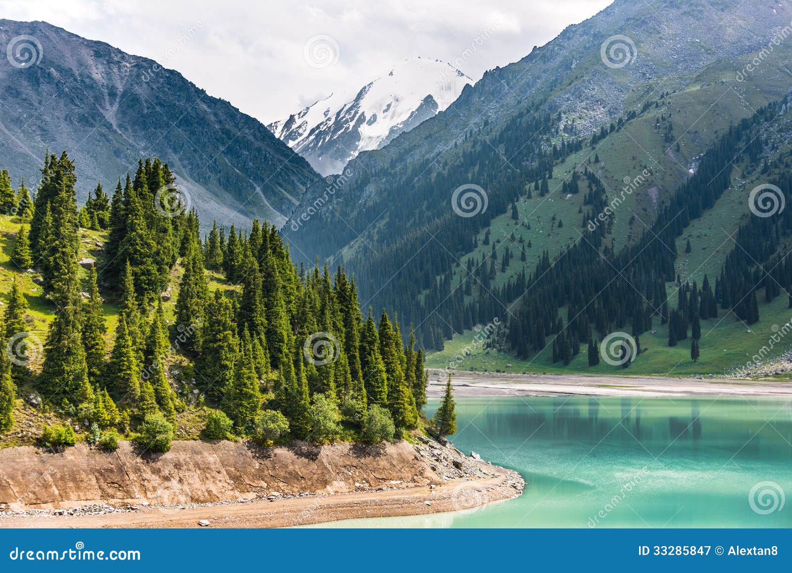 Landscape Mountain Lake Central Asia Royalty Free Stock Photography